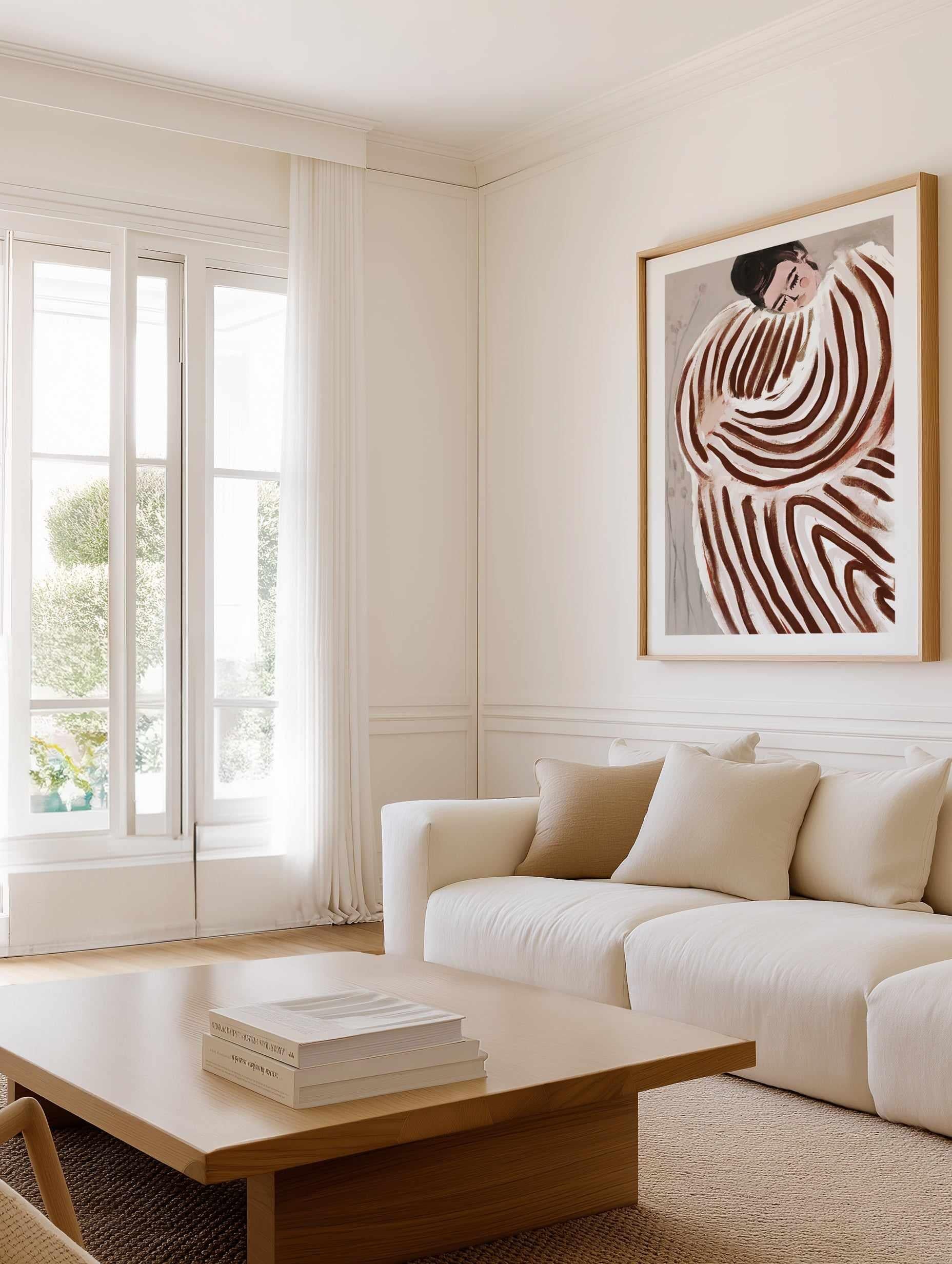 Striped Embrace by Treechild | Art Print from Olive et Oriel where you can shop wallpaper and artworks online