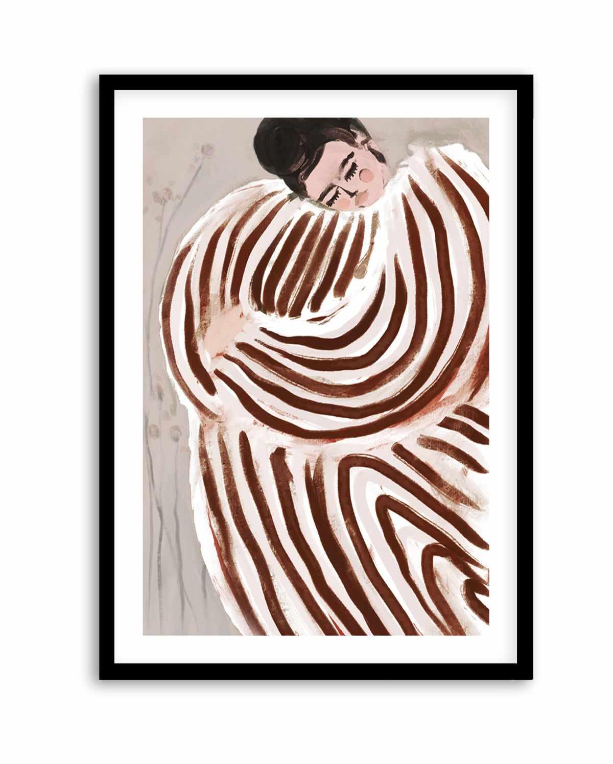 Striped Embrace by Treechild | Art Print from Olive et Oriel where you can shop wallpaper and artworks online