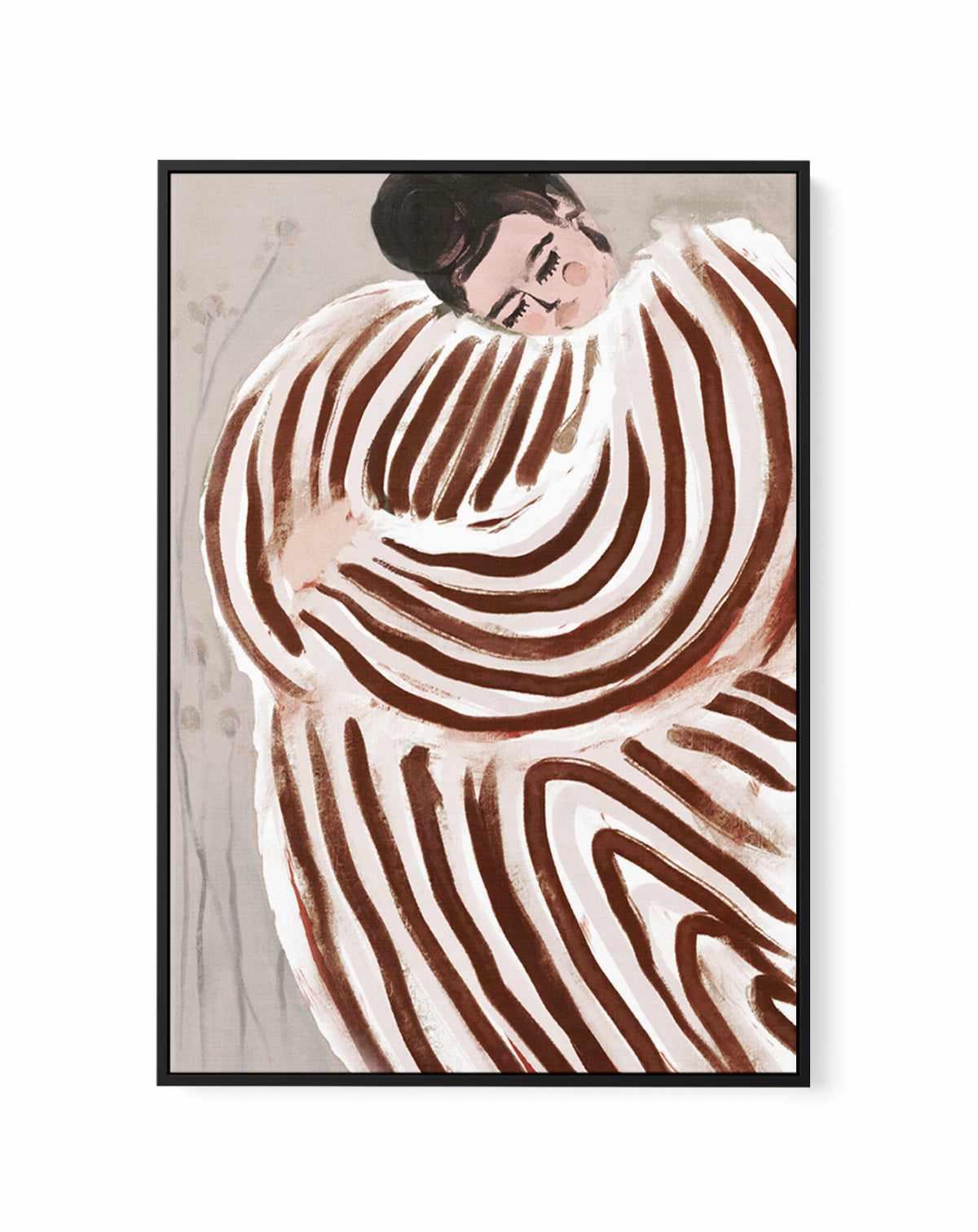Striped Embrace by Treechild | Framed Canvas Art Print from Olive et Oriel where you can shop wallpaper and artworks online