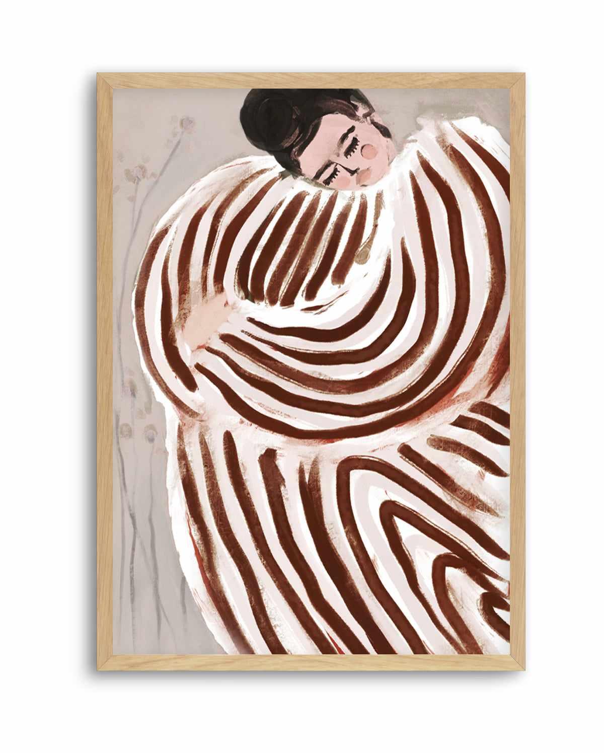 Striped Embrace by Treechild | Art Print from Olive et Oriel where you can shop wallpaper and artworks online