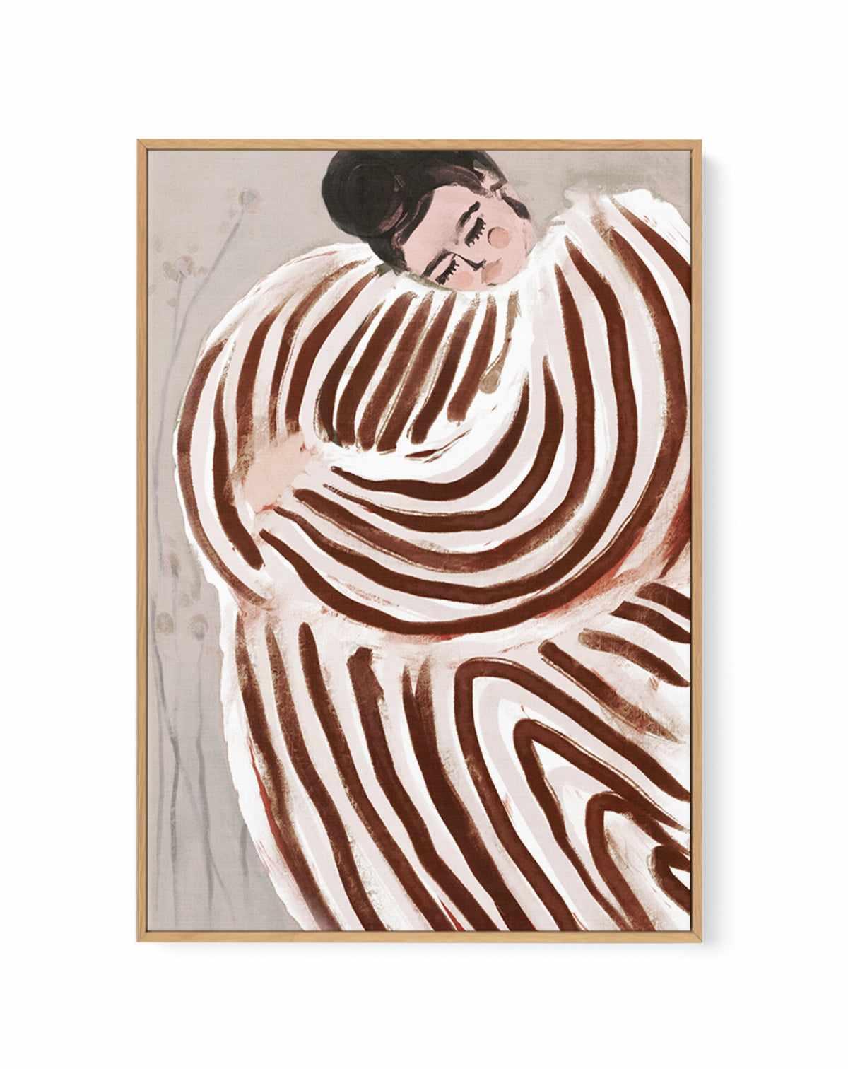 Striped Embrace by Treechild | Framed Canvas Art Print from Olive et Oriel where you can shop wallpaper and artworks online
