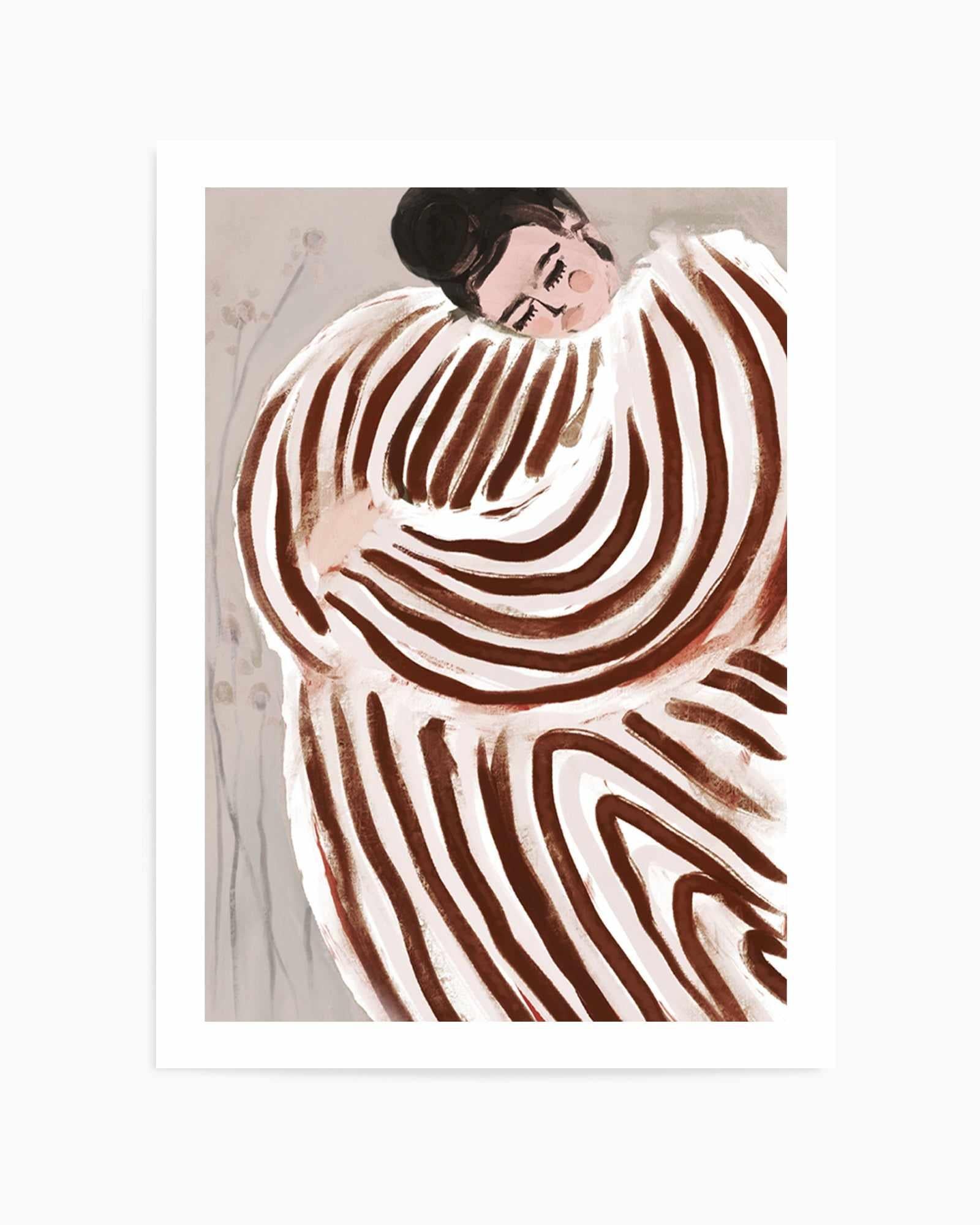 Striped Embrace by Treechild | Art Print from Olive et Oriel where you can shop wallpaper and artworks online