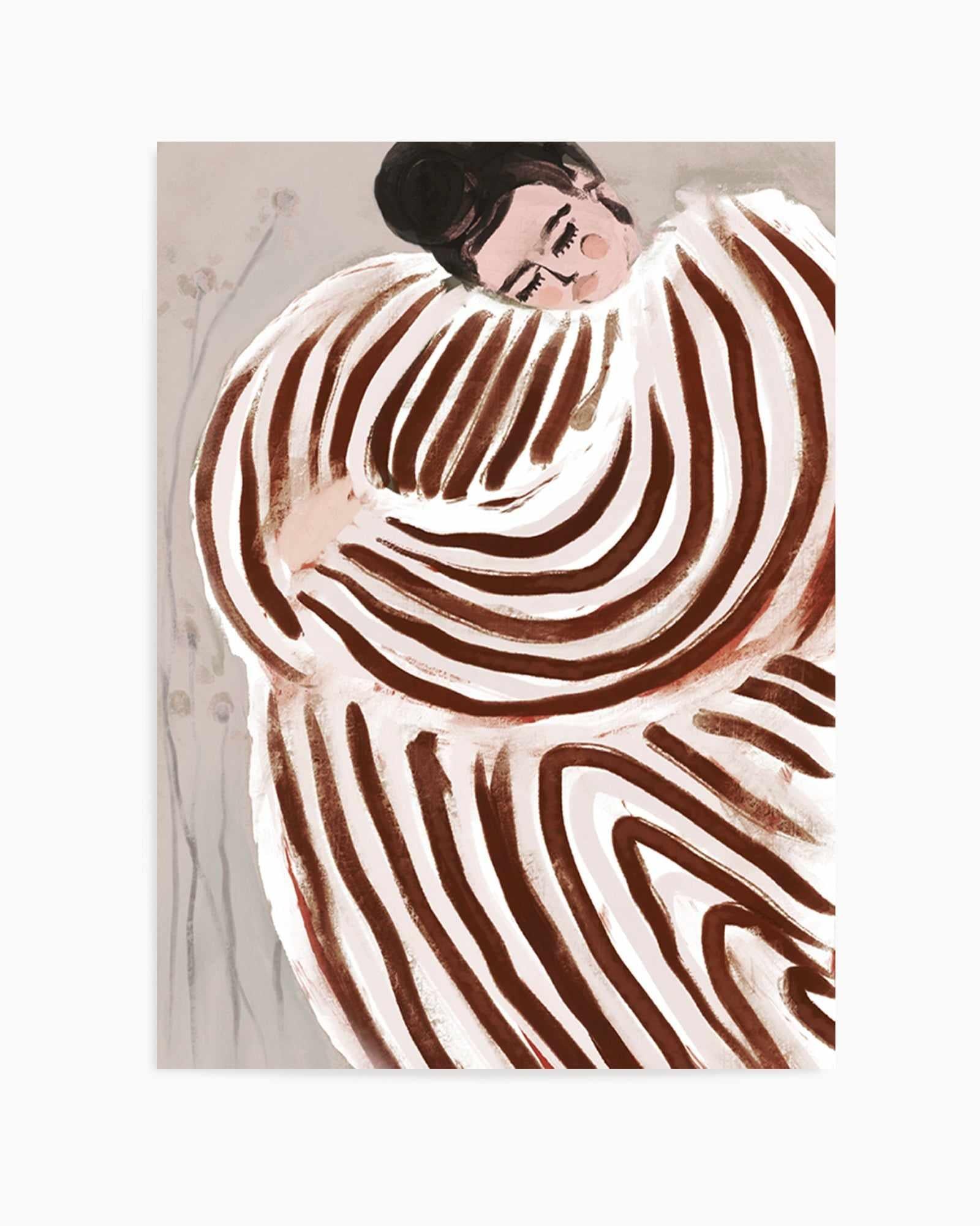 Striped Embrace by Treechild | Art Print from Olive et Oriel where you can shop wallpaper and artworks online