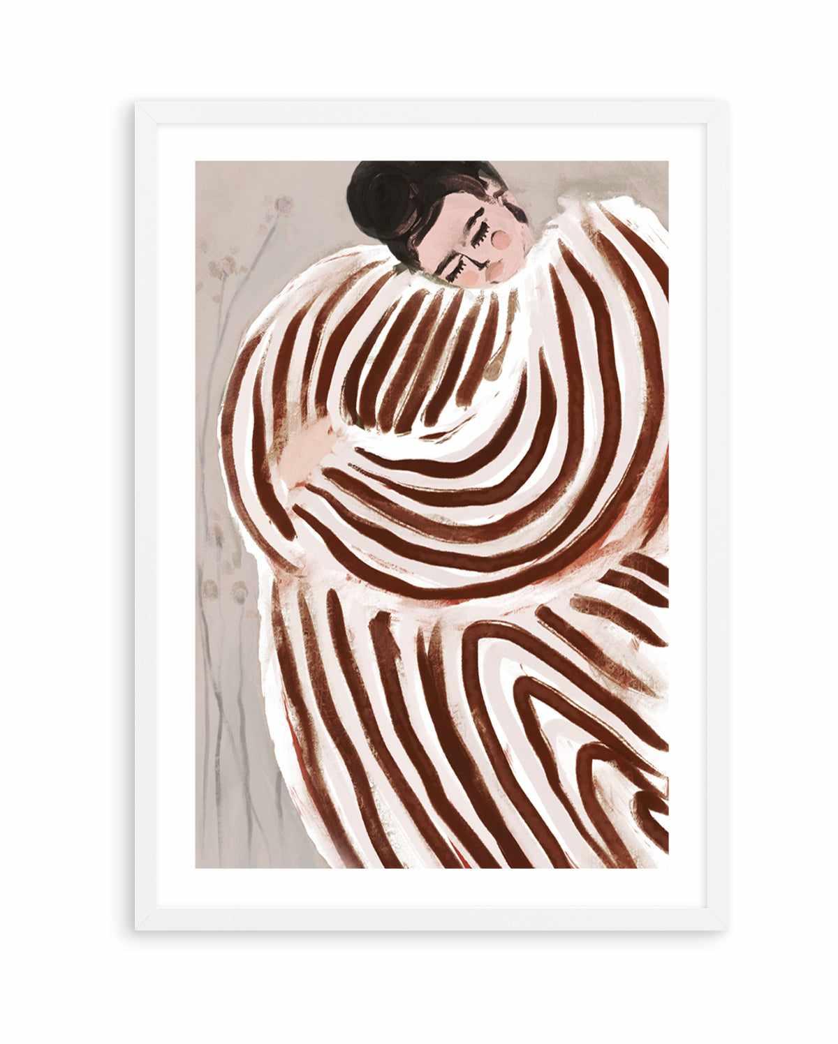Striped Embrace by Treechild | Art Print from Olive et Oriel where you can shop wallpaper and artworks online