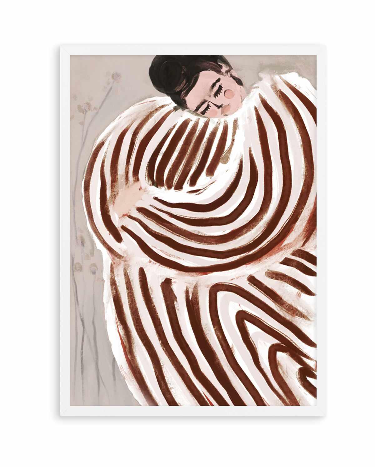 Striped Embrace by Treechild | Art Print from Olive et Oriel where you can shop wallpaper and artworks online