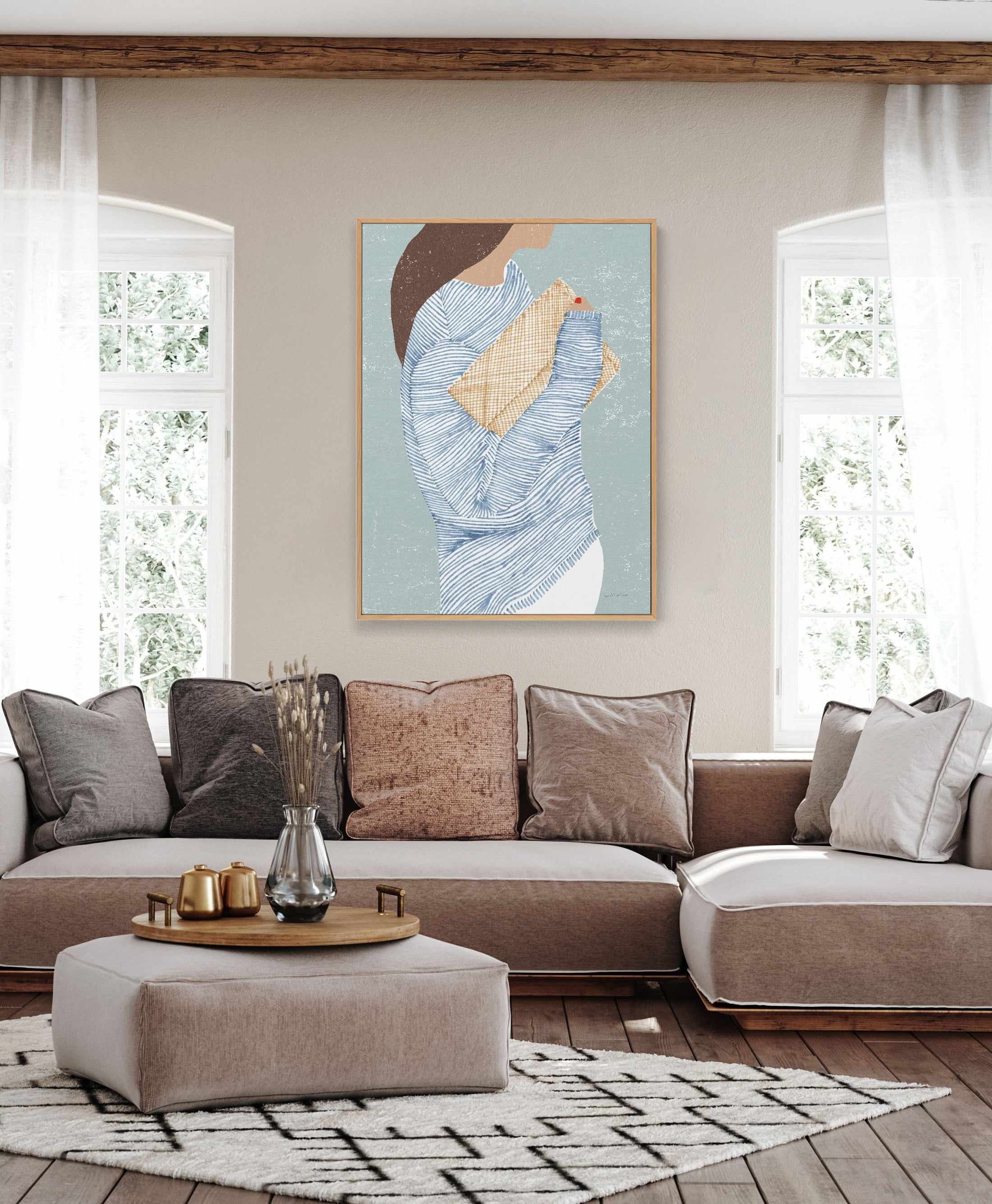 Striped I | Framed Canvas Art Print