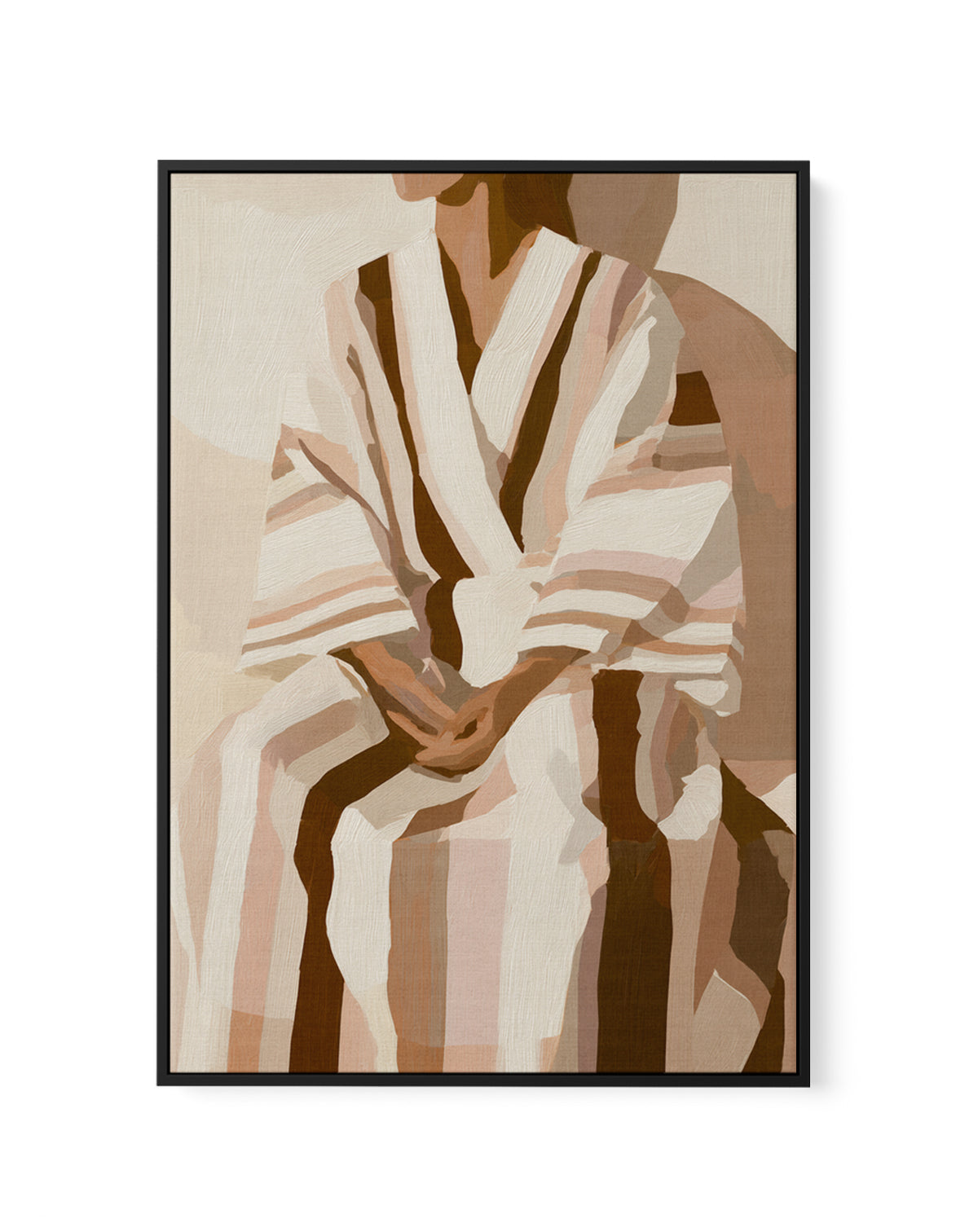 Striped Kimono I | Framed Canvas Art Print from Olive et Oriel where you can shop wallpaper and artworks online