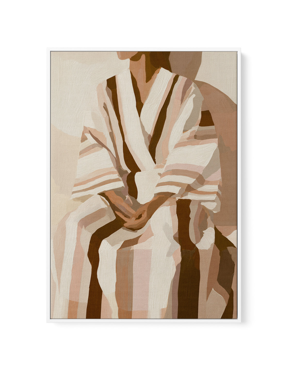 Striped Kimono I | Framed Canvas Art Print from Olive et Oriel where you can shop wallpaper and artworks online
