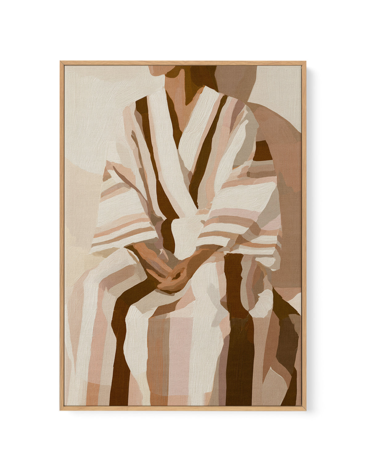 Striped Kimono I | Framed Canvas Art Print from Olive et Oriel where you can shop wallpaper and artworks online