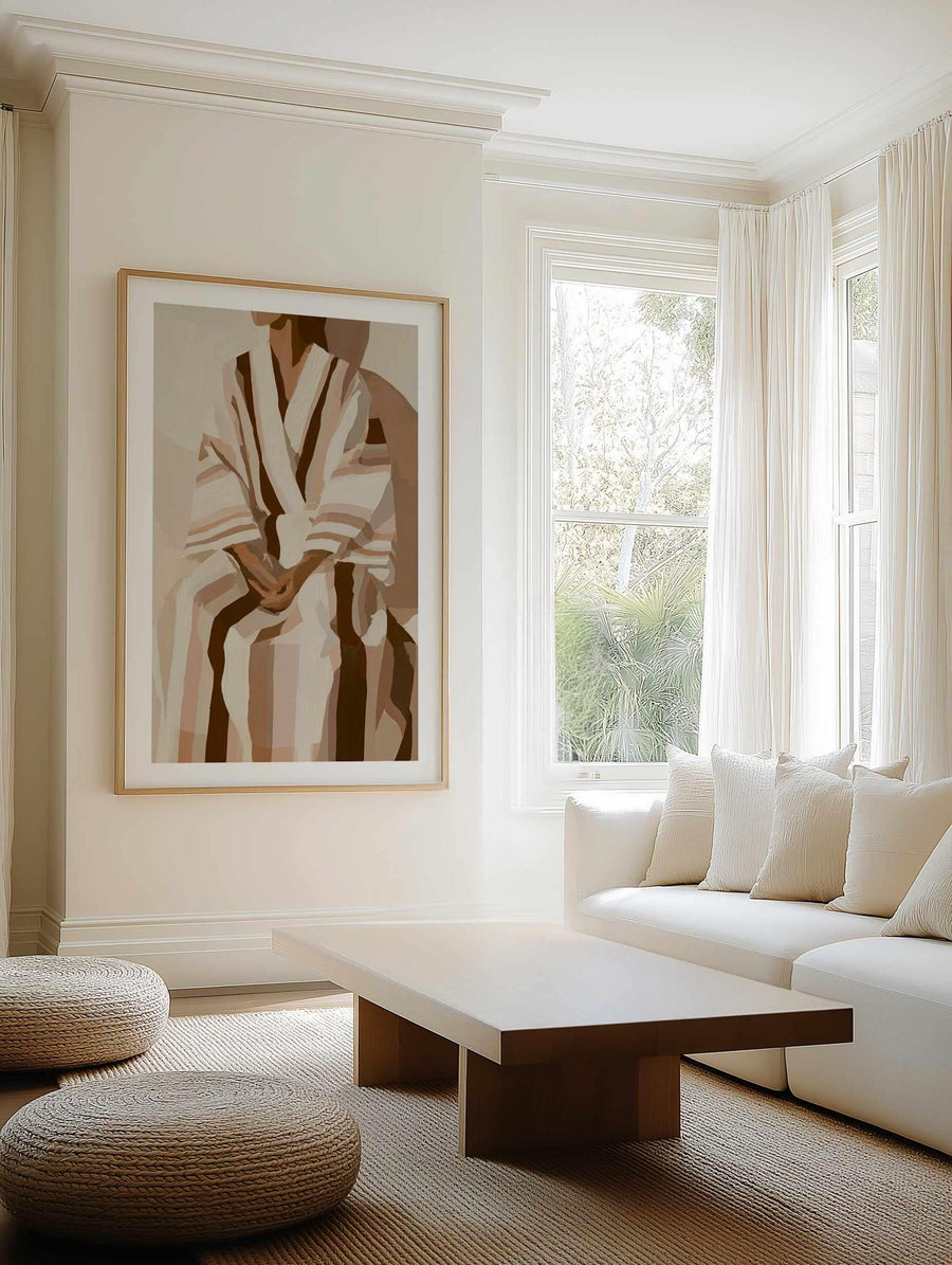 Striped Kimono I | Art Print from Olive et Oriel where you can shop wallpaper and artworks online