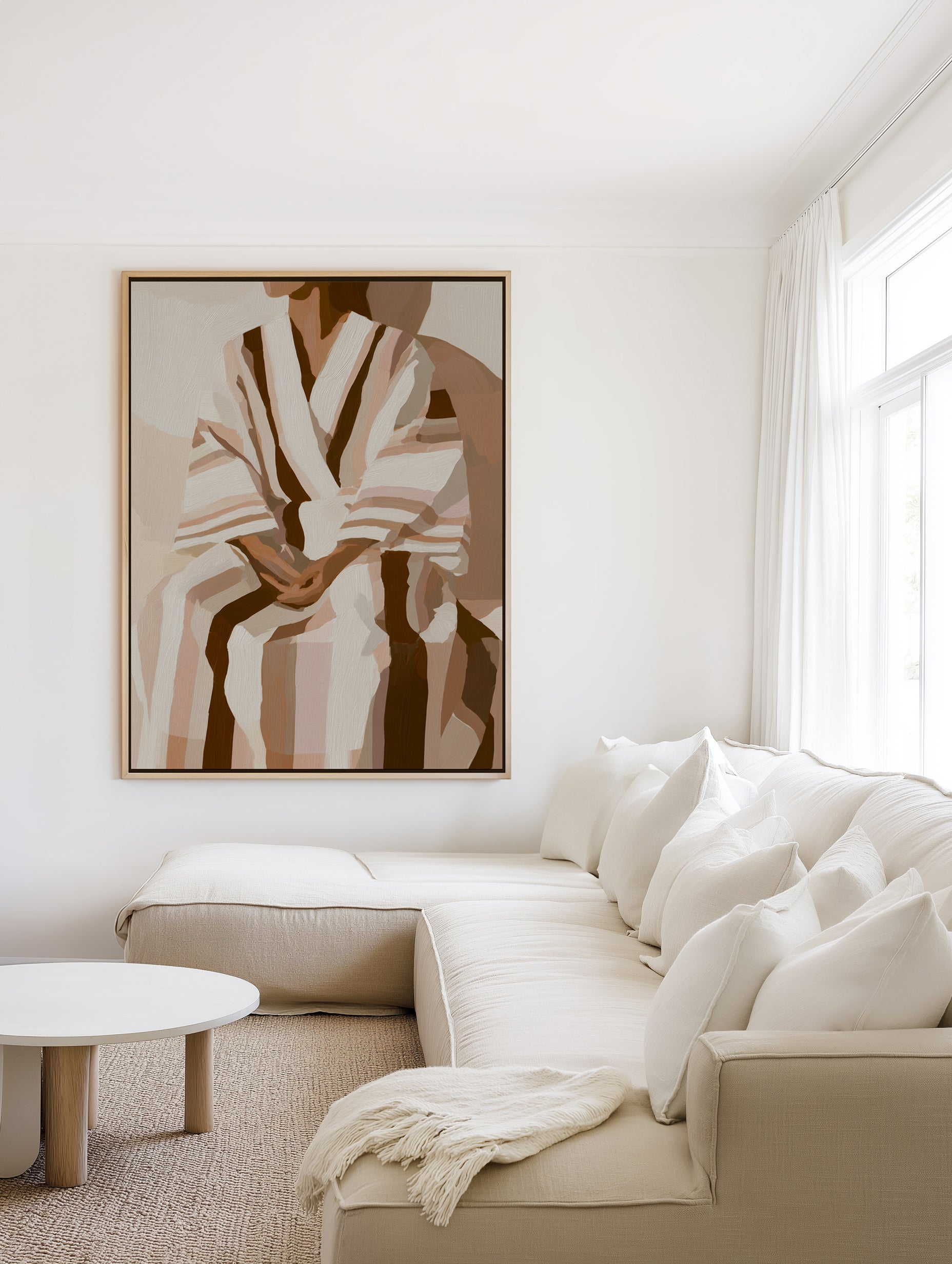 Striped Kimono I | Framed Canvas Art Print from Olive et Oriel where you can shop wallpaper and artworks online