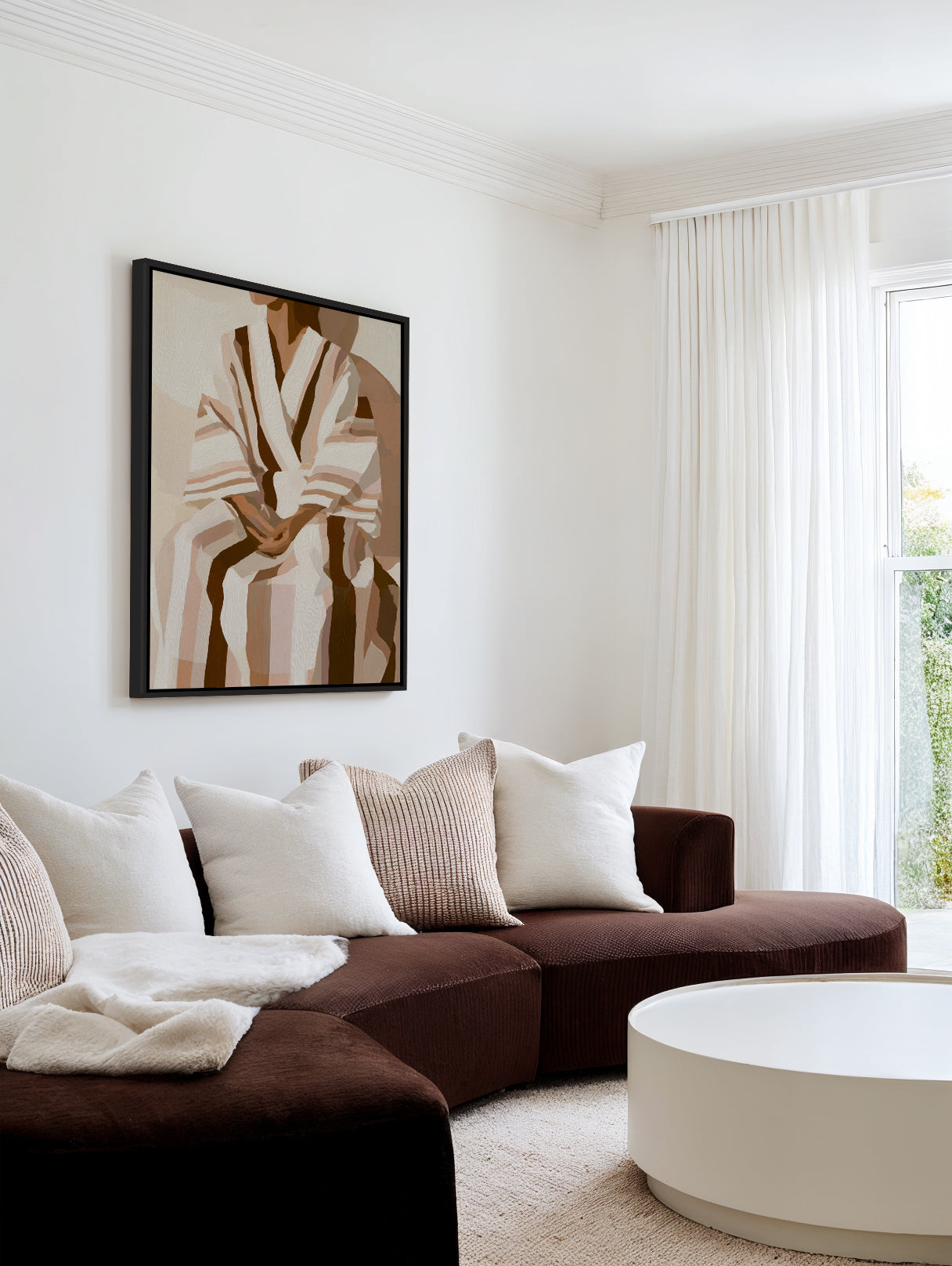 Striped Kimono I | Framed Canvas Art Print from Olive et Oriel where you can shop wallpaper and artworks online