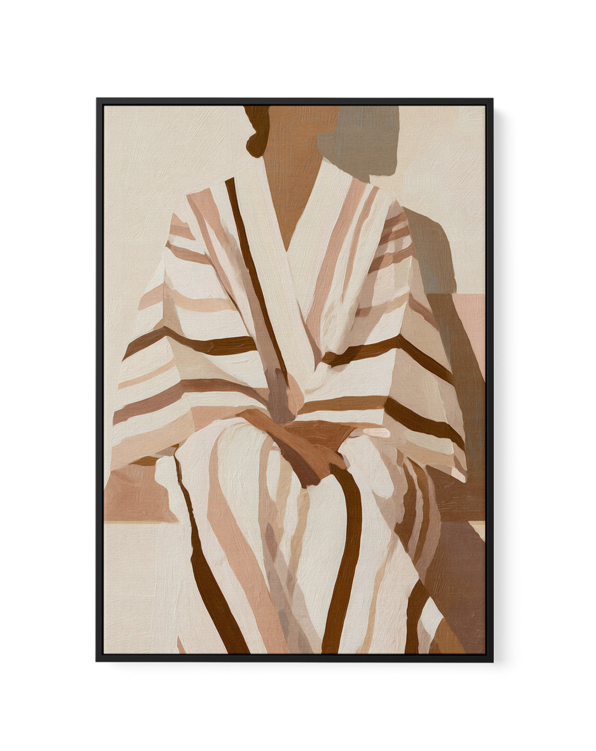 Striped Kimono II | Framed Canvas Art Print from Olive et Oriel where you can shop wallpaper and artworks online