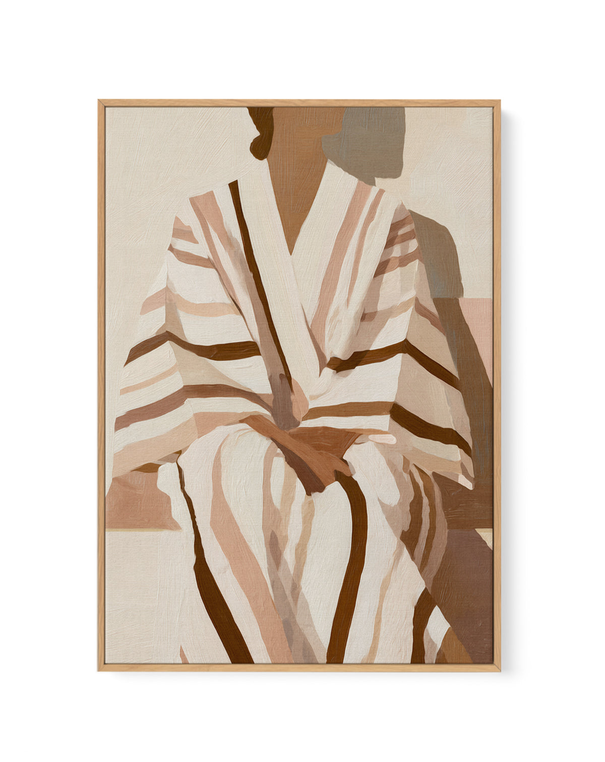 Striped Kimono II | Framed Canvas Art Print from Olive et Oriel where you can shop wallpaper and artworks online