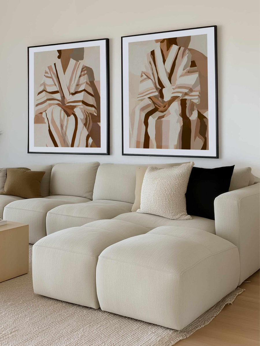 Striped Kimono II | Art Print from Olive et Oriel where you can shop wallpaper and artworks online