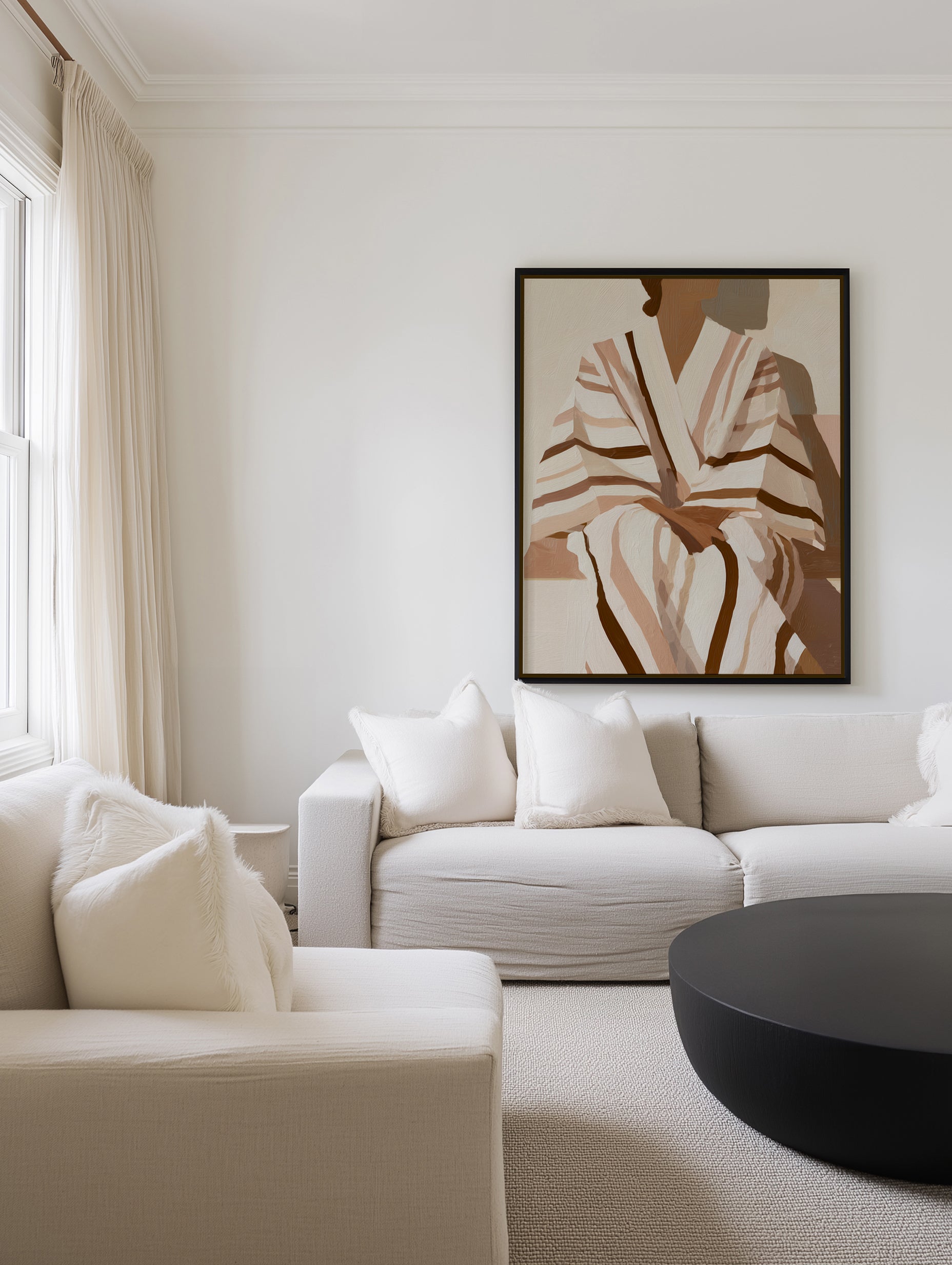 Striped Kimono II | Framed Canvas Art Print from Olive et Oriel where you can shop wallpaper and artworks online
