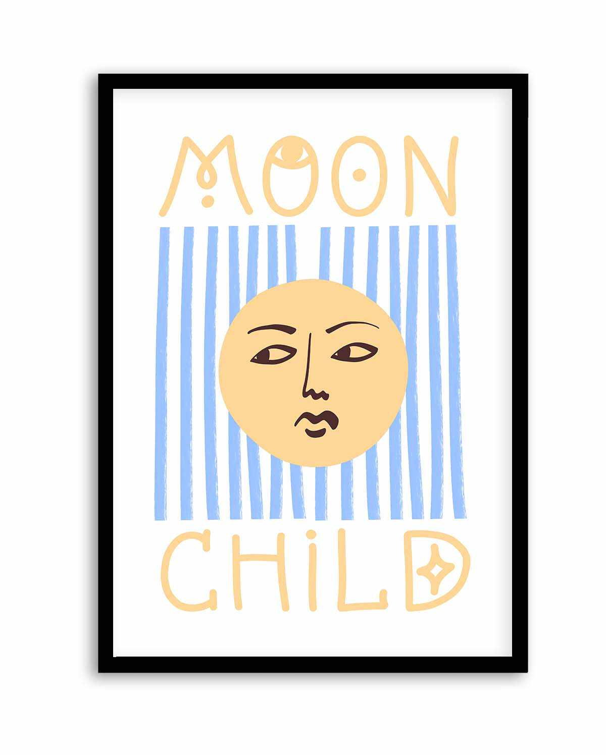 Striped Moon Child by Grace Digital Art | Art Print