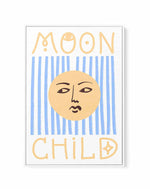 Striped Moon Child by Grace Digital Art | Framed Canvas Art Print