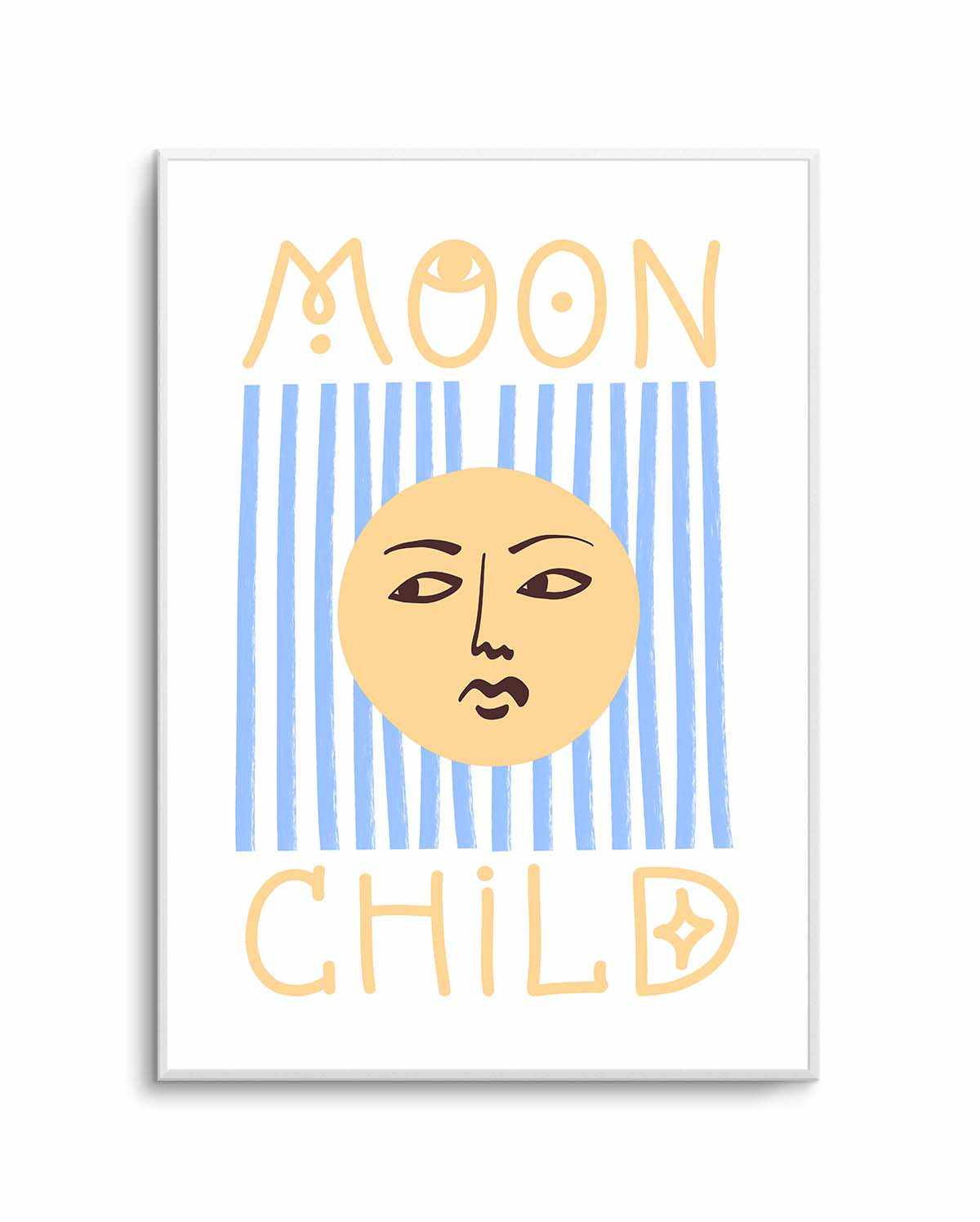 Striped Moon Child by Grace Digital Art | Art Print