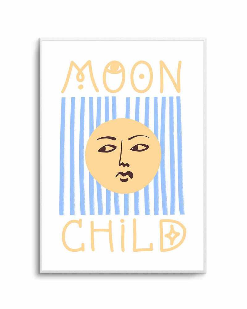 Striped Moon Child by Grace Digital Art | Art Print
