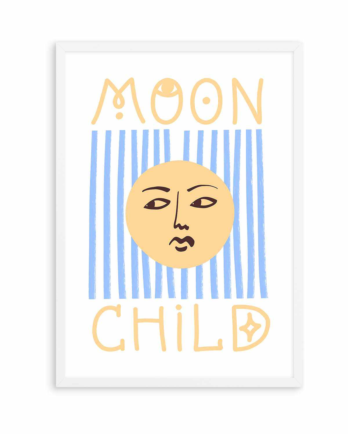 Striped Moon Child by Grace Digital Art | Art Print