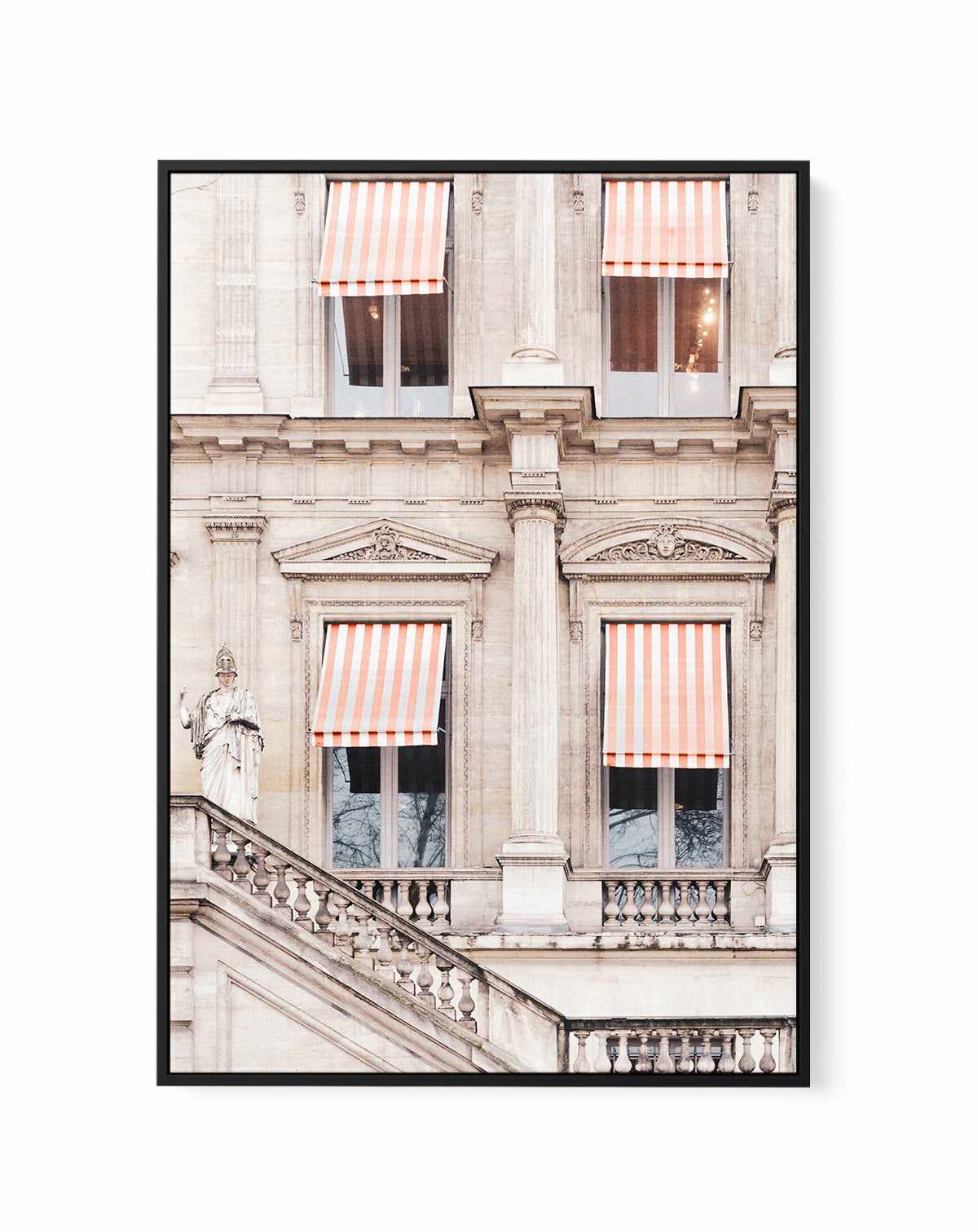 Striped Paris Awning By Grace Digital Art | Framed Canvas Art Print