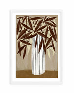 Striped Vase Neutrals by Marco Marella | Art Print