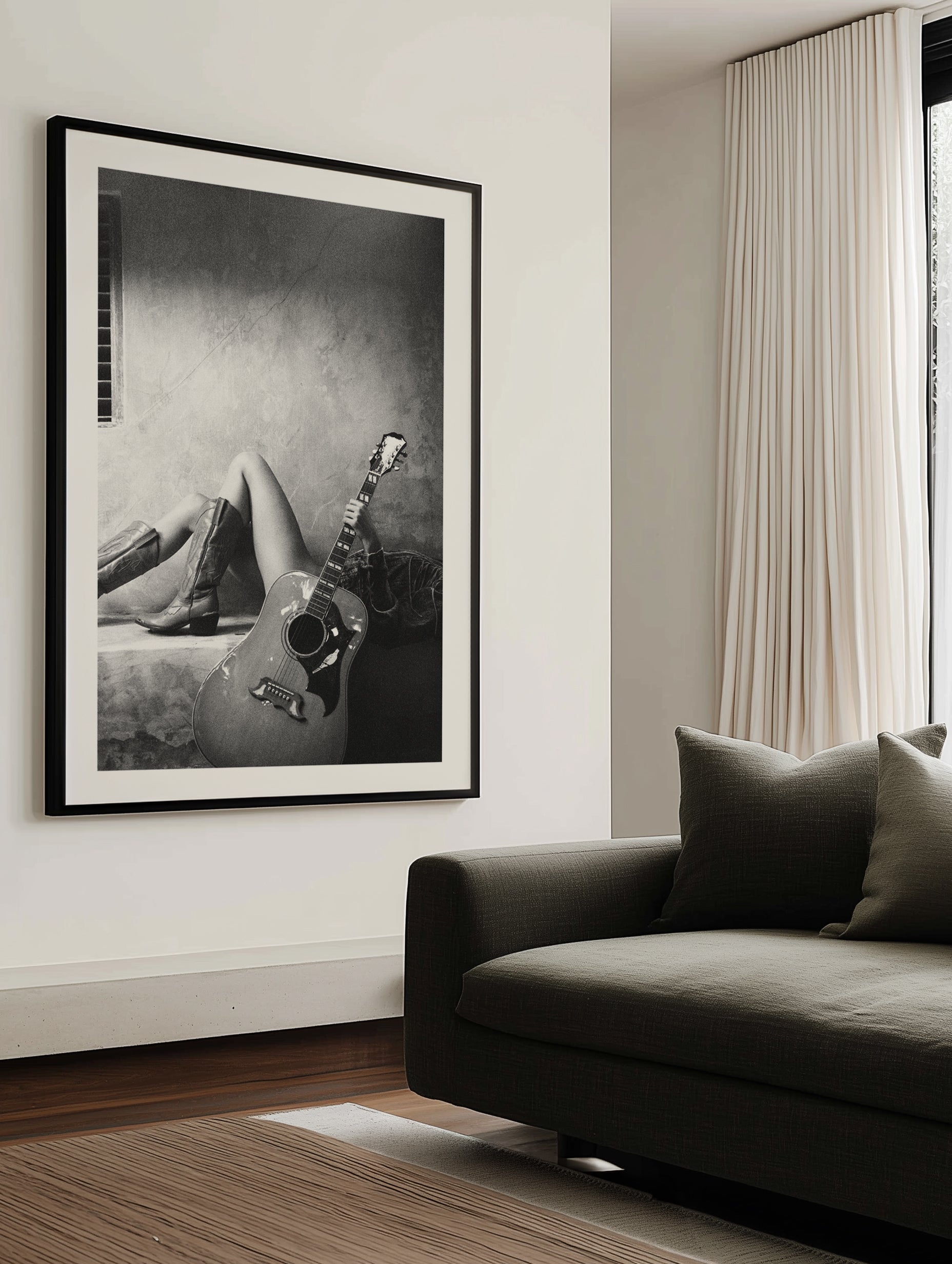 Strung Out B&W by Amy Hallam | Art Print