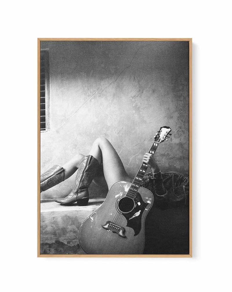 Strung Out B&W by Amy Hallam | Framed Canvas Art Print