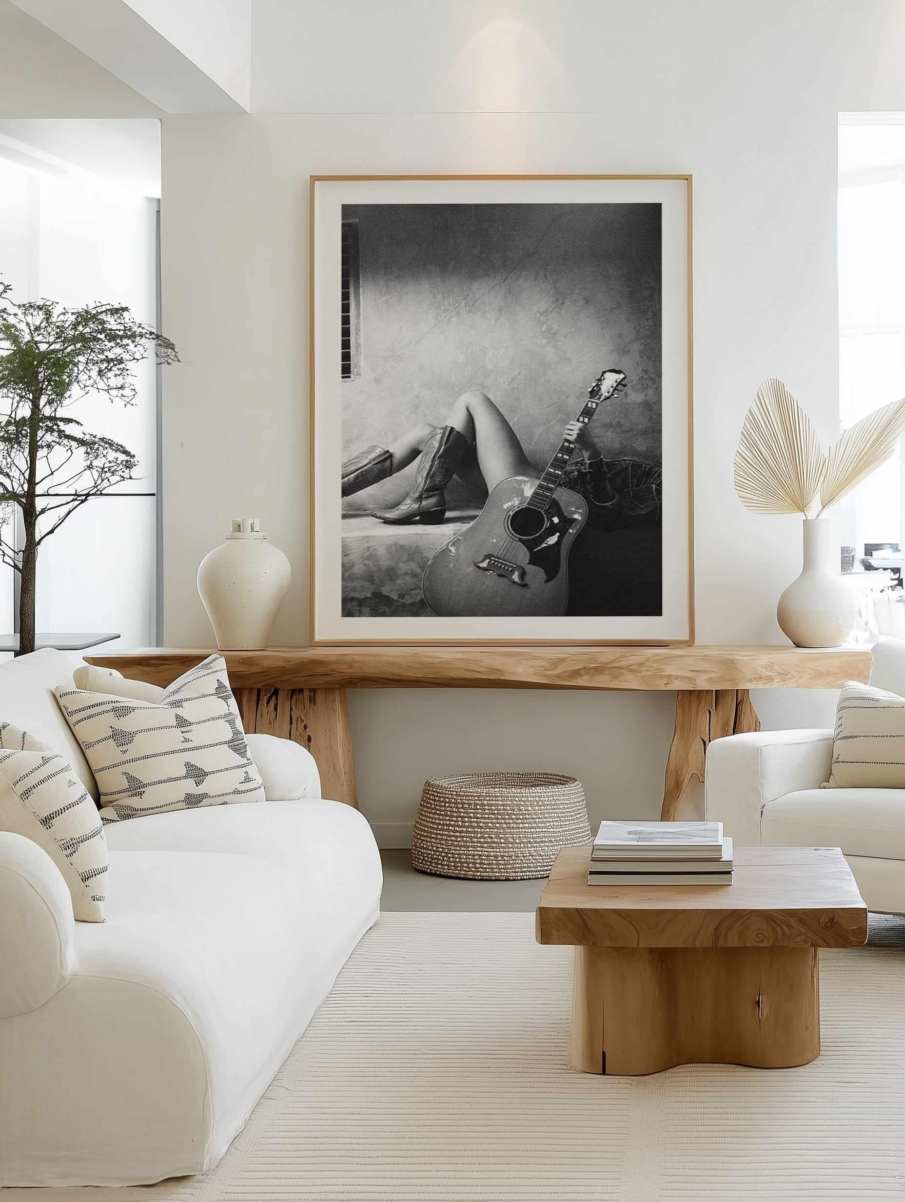 Strung Out B&W by Amy Hallam | Art Print from Olive et Oriel where you can shop wallpaper and artworks online