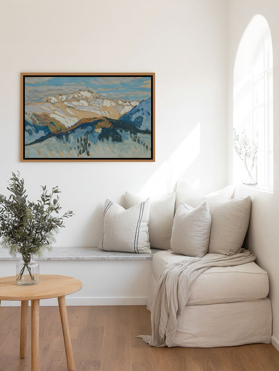 Study From Switzerland | Framed Canvas Art Print