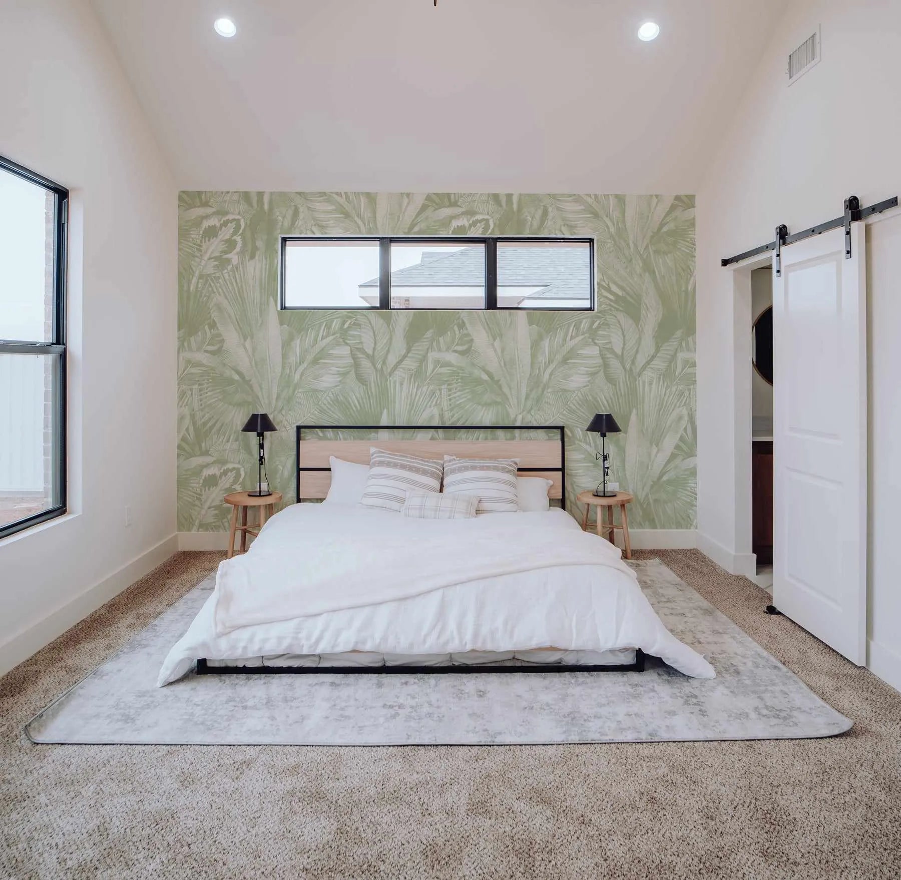 Rainforest Canopy Sage Green Wallpaper from Olive et Oriel where you can shop wallpaper and artworks online