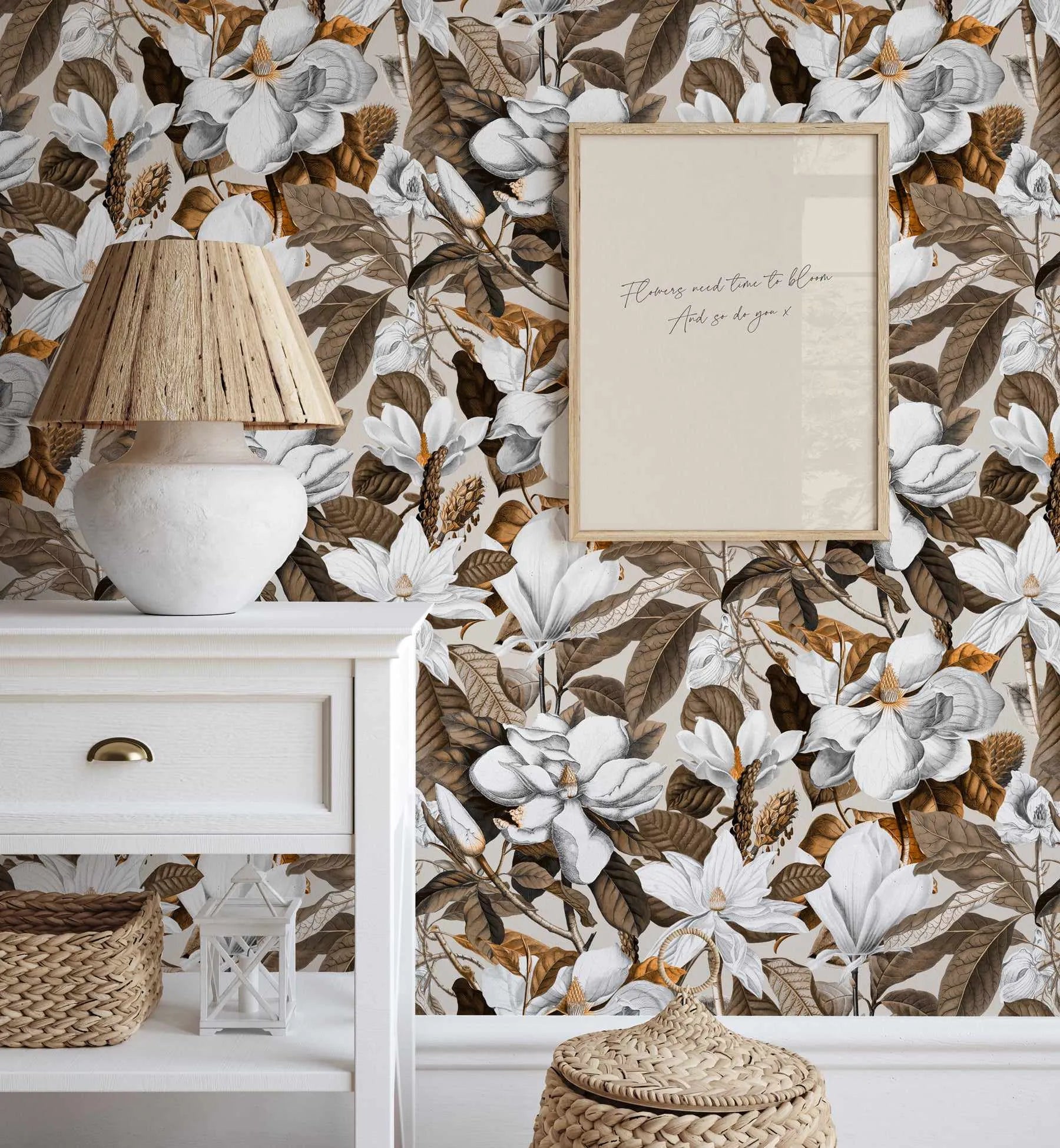 Spring In Bloom Wallpaper from Olive et Oriel where you can shop wallpaper and artworks online