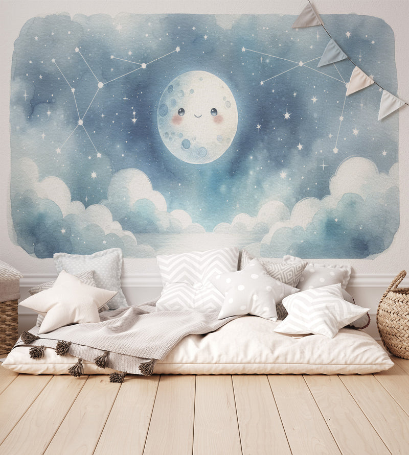 Moonlit Constellation Dreams Wallpaper