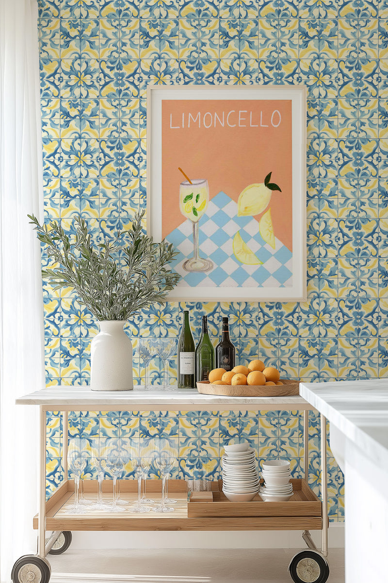 Piazza del Limone Wallpaper from Olive et Oriel where you can shop wallpaper and artworks online