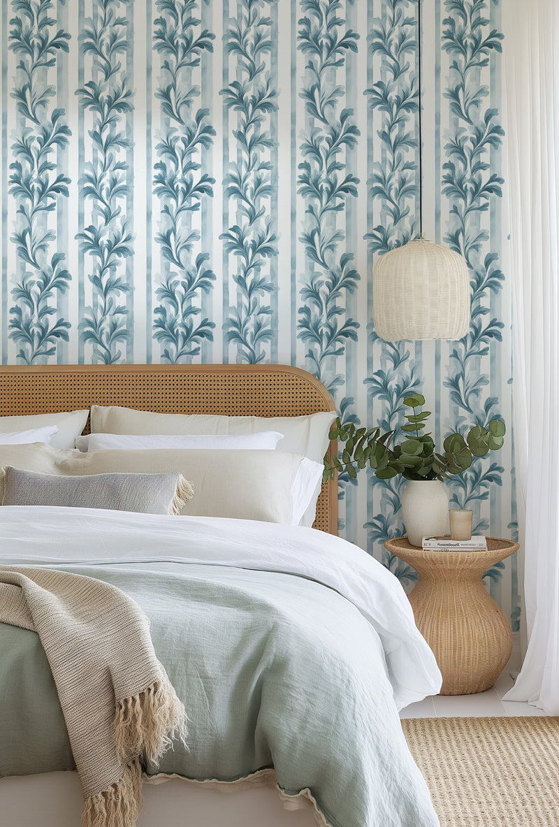 Amalfi Stripe Wallpaper from Olive et Oriel where you can shop wallpaper and artworks online