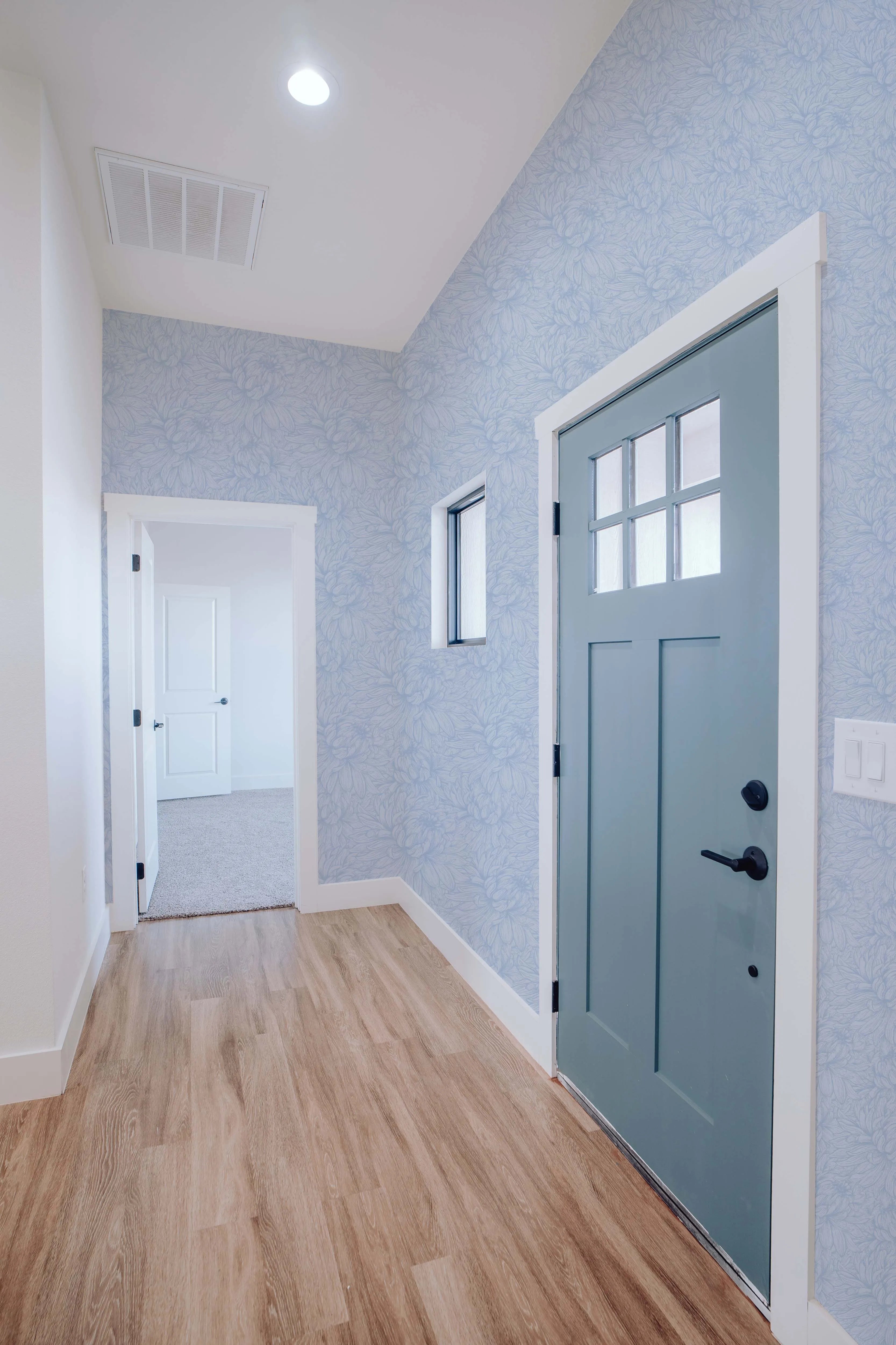 Chrysanthemum Flower Blue Wallpaper from Olive et Oriel where you can shop wallpaper and artworks online