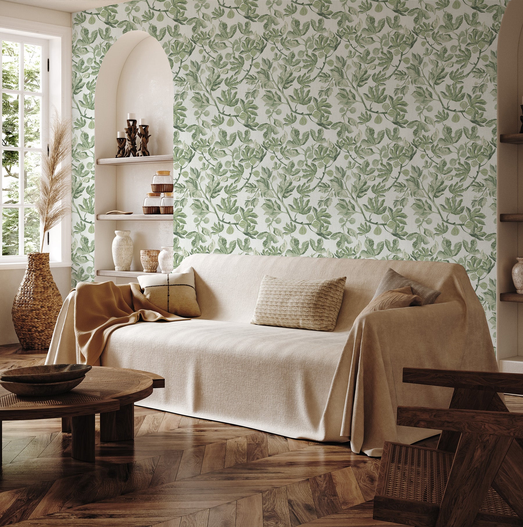 Fig Leaf Luxe Wallpaper