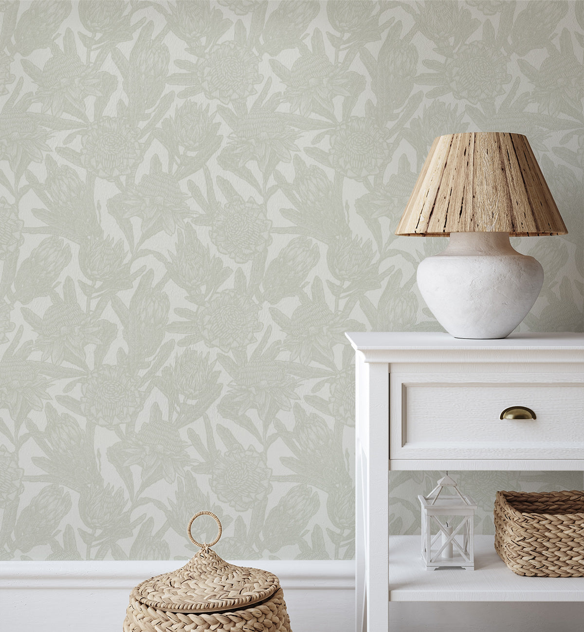 Australiana luxe in Eucalyptus Green Wallpaper