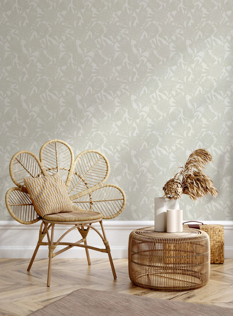 SALE Australiana luxe in Eucalyptus Green Wallpaper