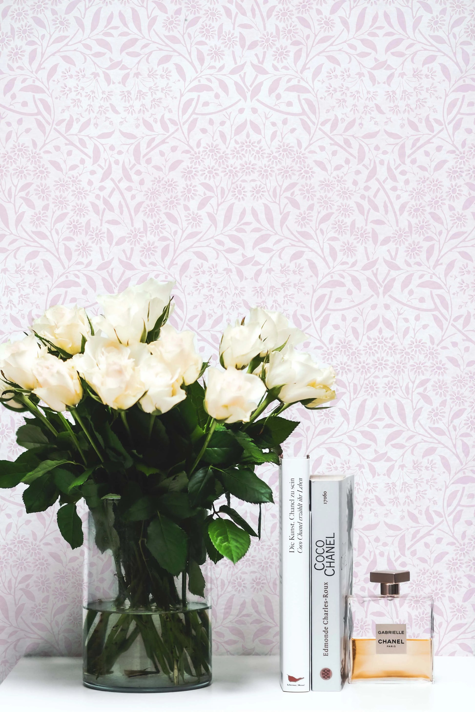 Delicate Daisies Pink Wallpaper from Olive et Oriel where you can shop wallpaper and artworks online