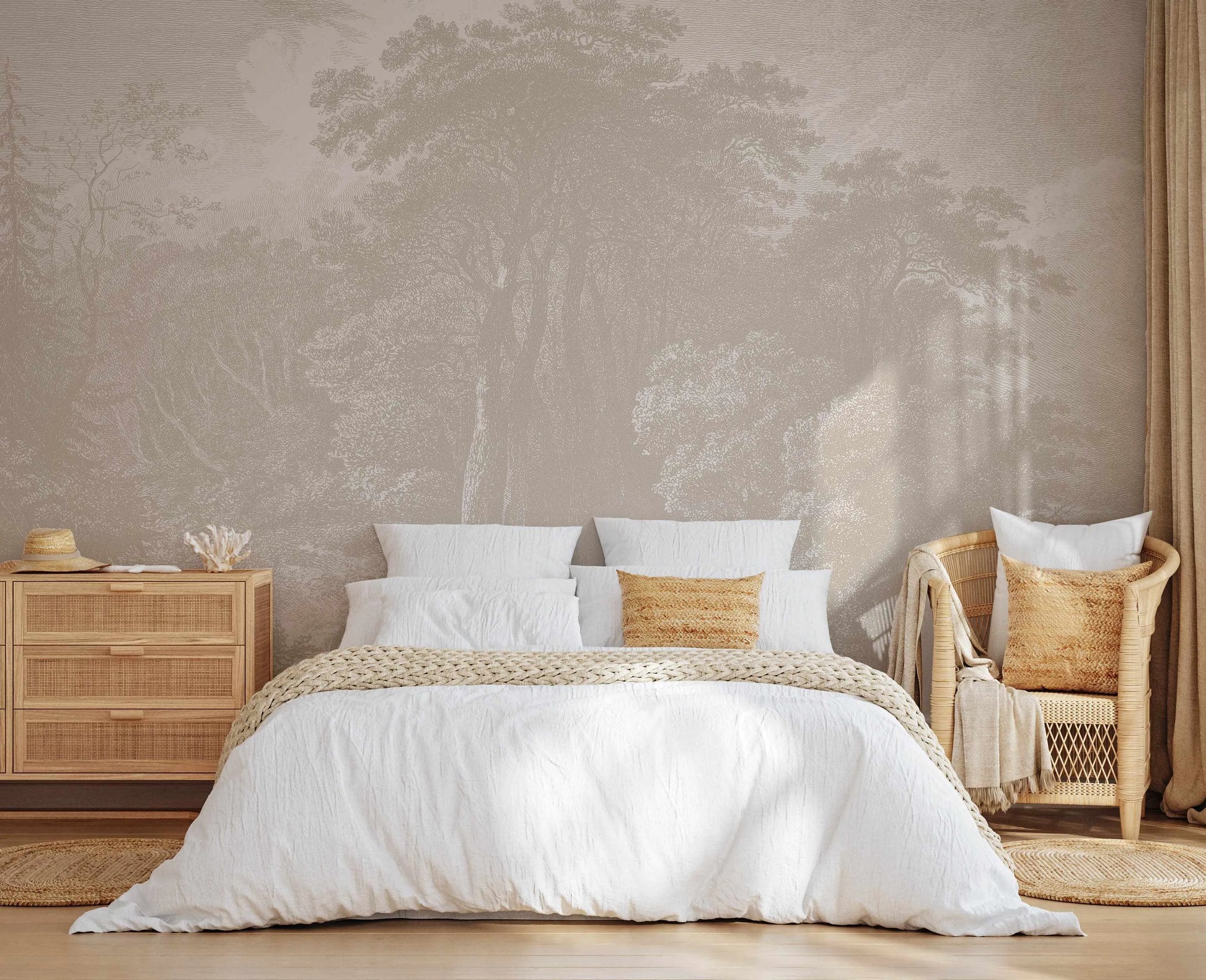 Forest Walk Wallpaper Mural from Olive et Oriel where you can shop wallpaper and artworks online