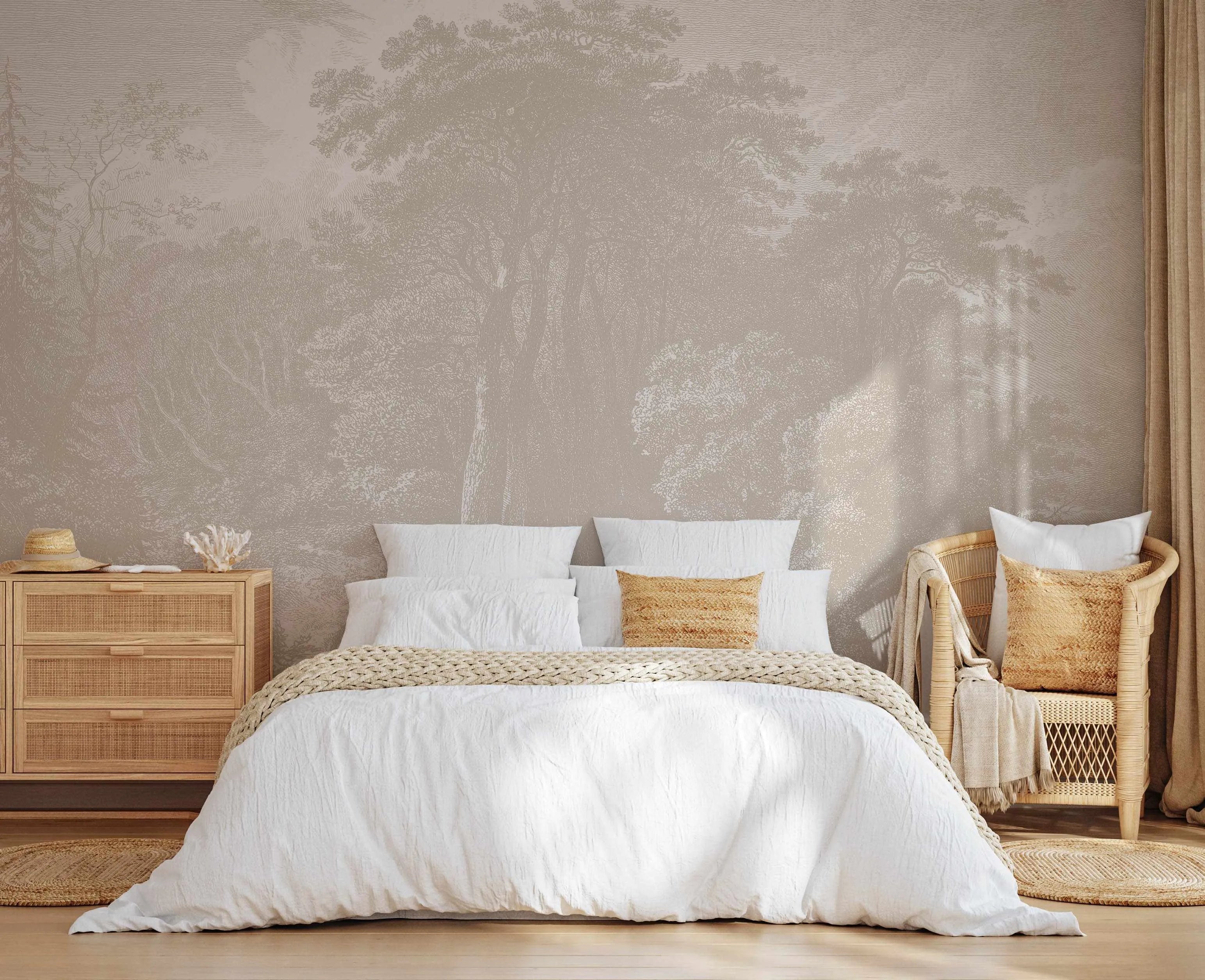 Forest Walk Wallpaper Mural from Olive et Oriel where you can shop wallpaper and artworks online