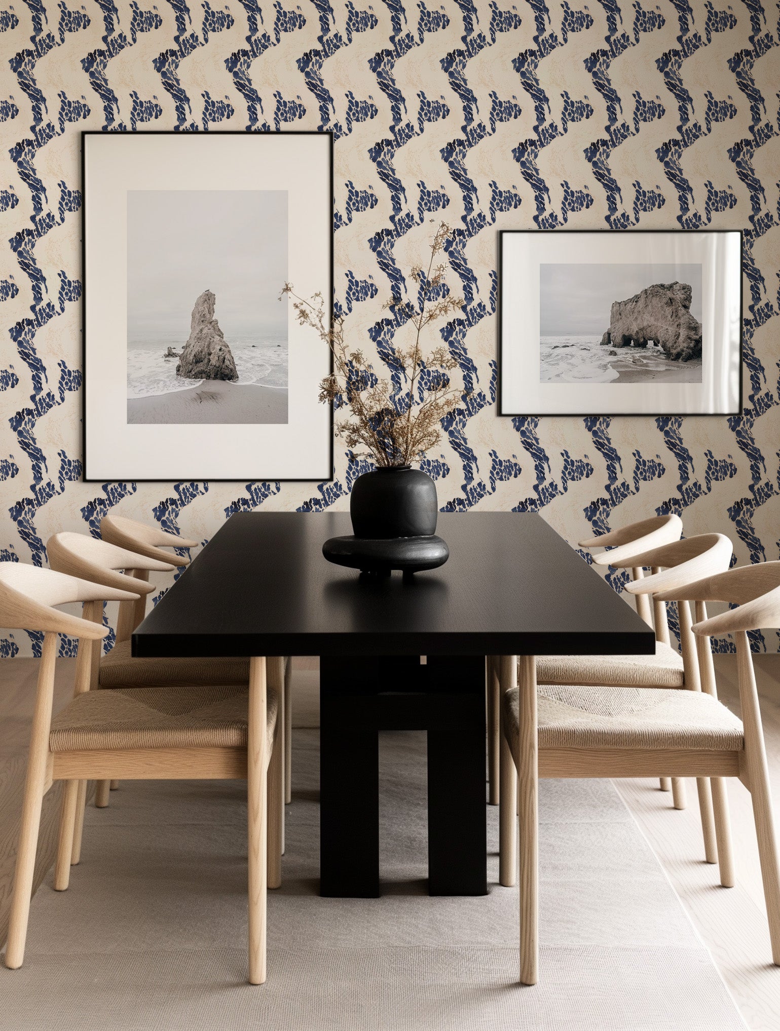 Surge in Navy Blue Wallpaper