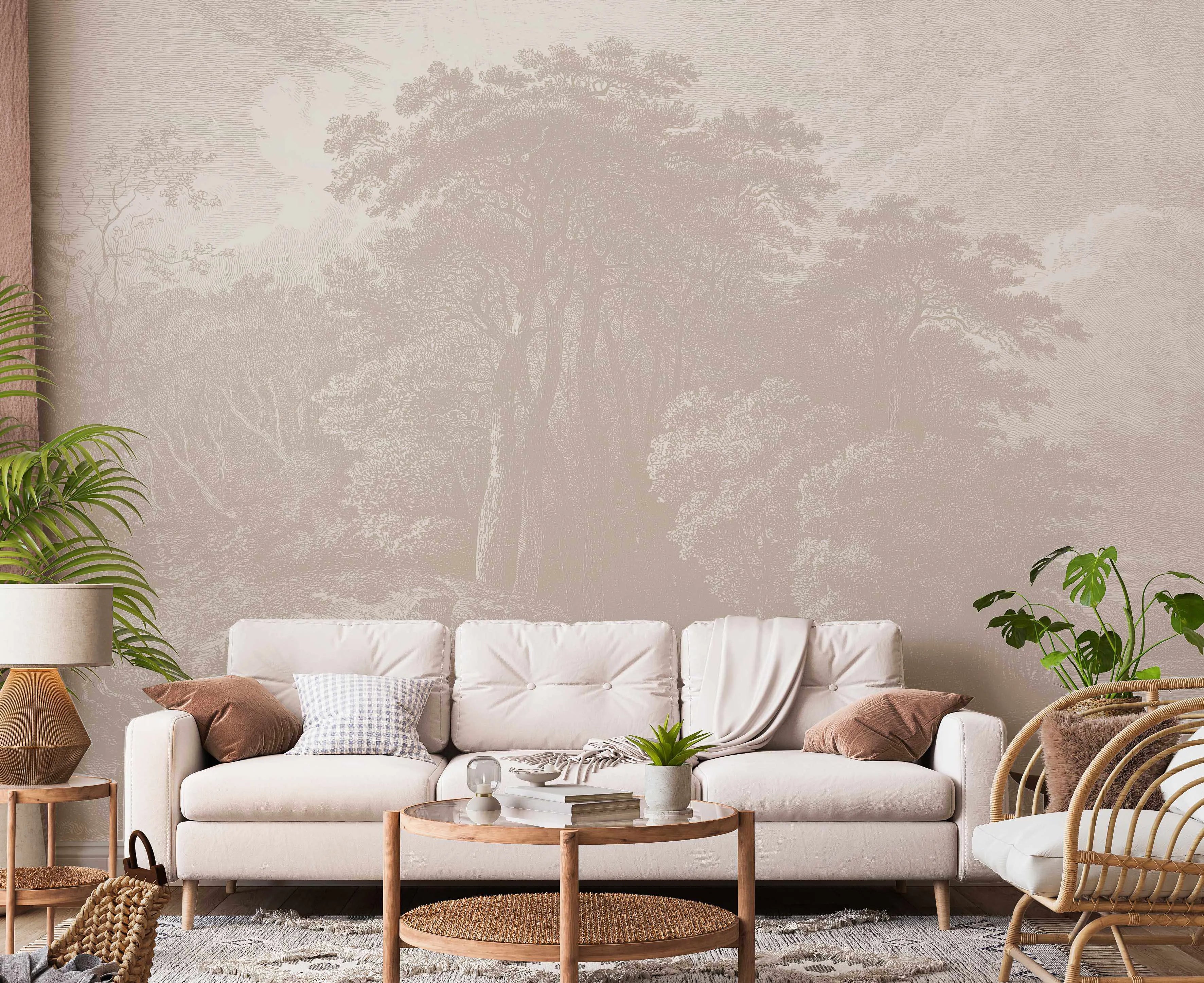 Forest Walk Wallpaper Mural from Olive et Oriel where you can shop wallpaper and artworks online