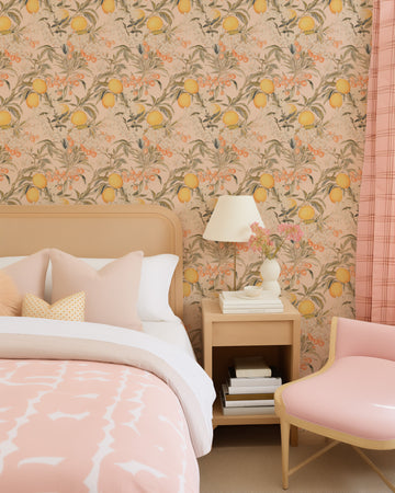 Lemonata Wallpaper from Olive et Oriel where you can shop wallpaper and artworks online