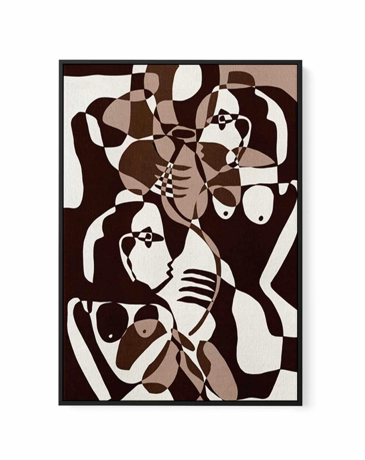 Subtle Ties by Shatha Al Dafai | Framed Canvas Art Print from Olive et Oriel where you can shop wallpaper and artworks online