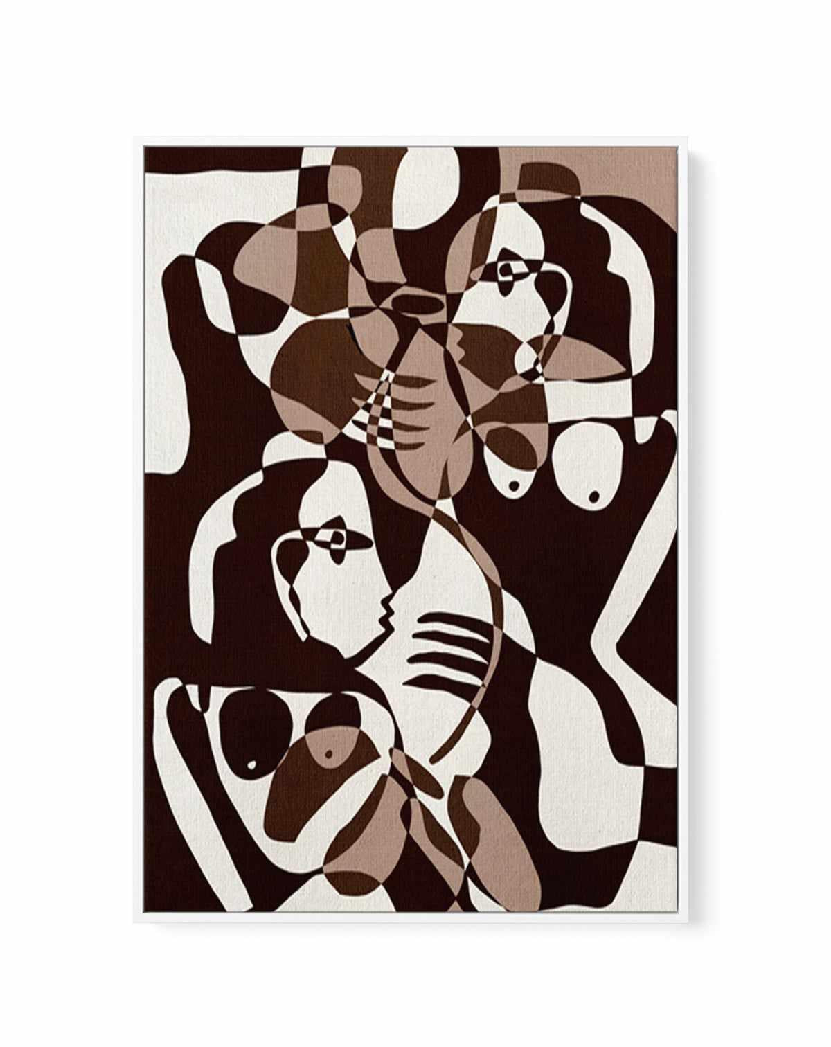 Subtle Ties by Shatha Al Dafai | Framed Canvas Art Print from Olive et Oriel where you can shop wallpaper and artworks online