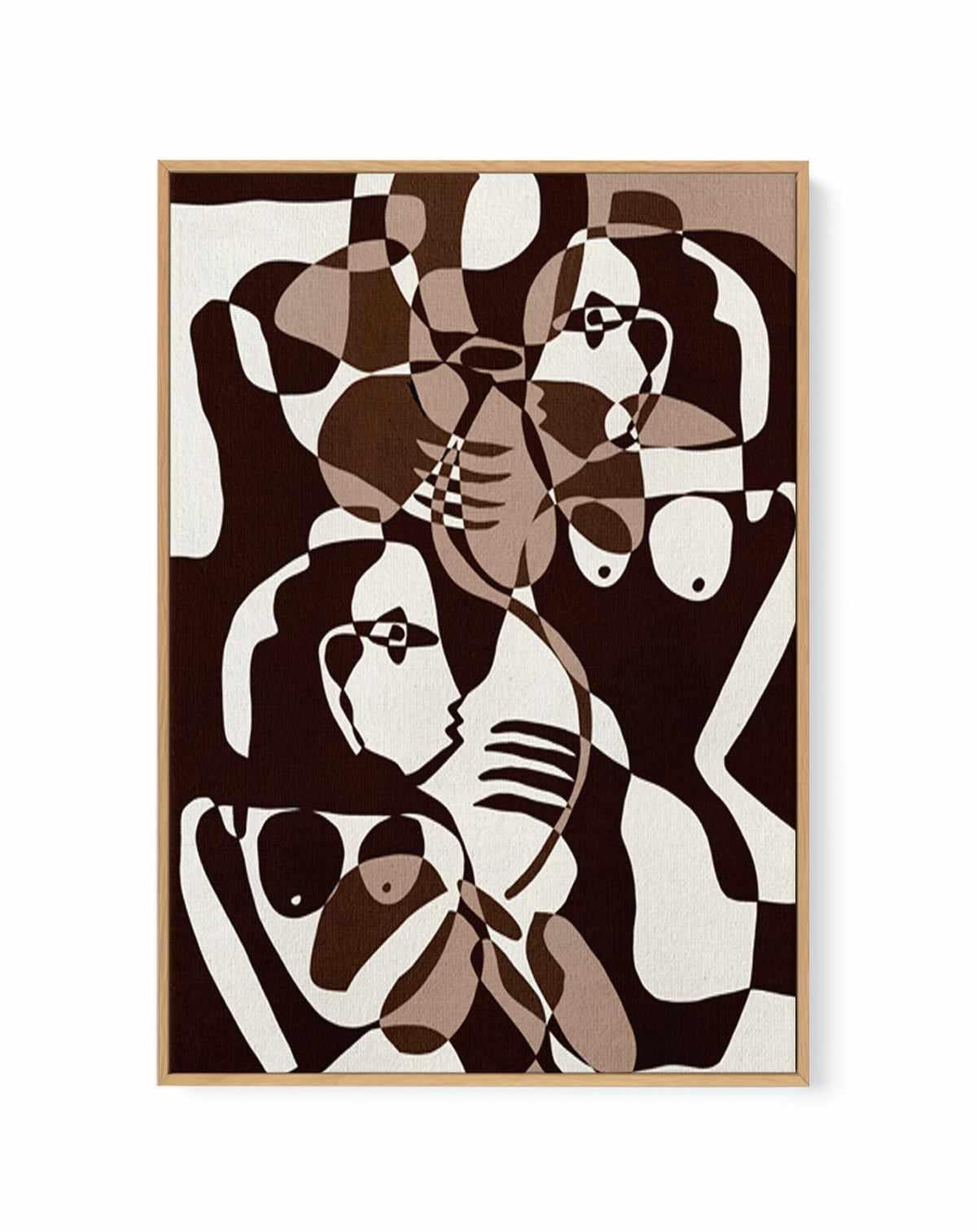 Subtle Ties by Shatha Al Dafai | Framed Canvas Art Print from Olive et Oriel where you can shop wallpaper and artworks online