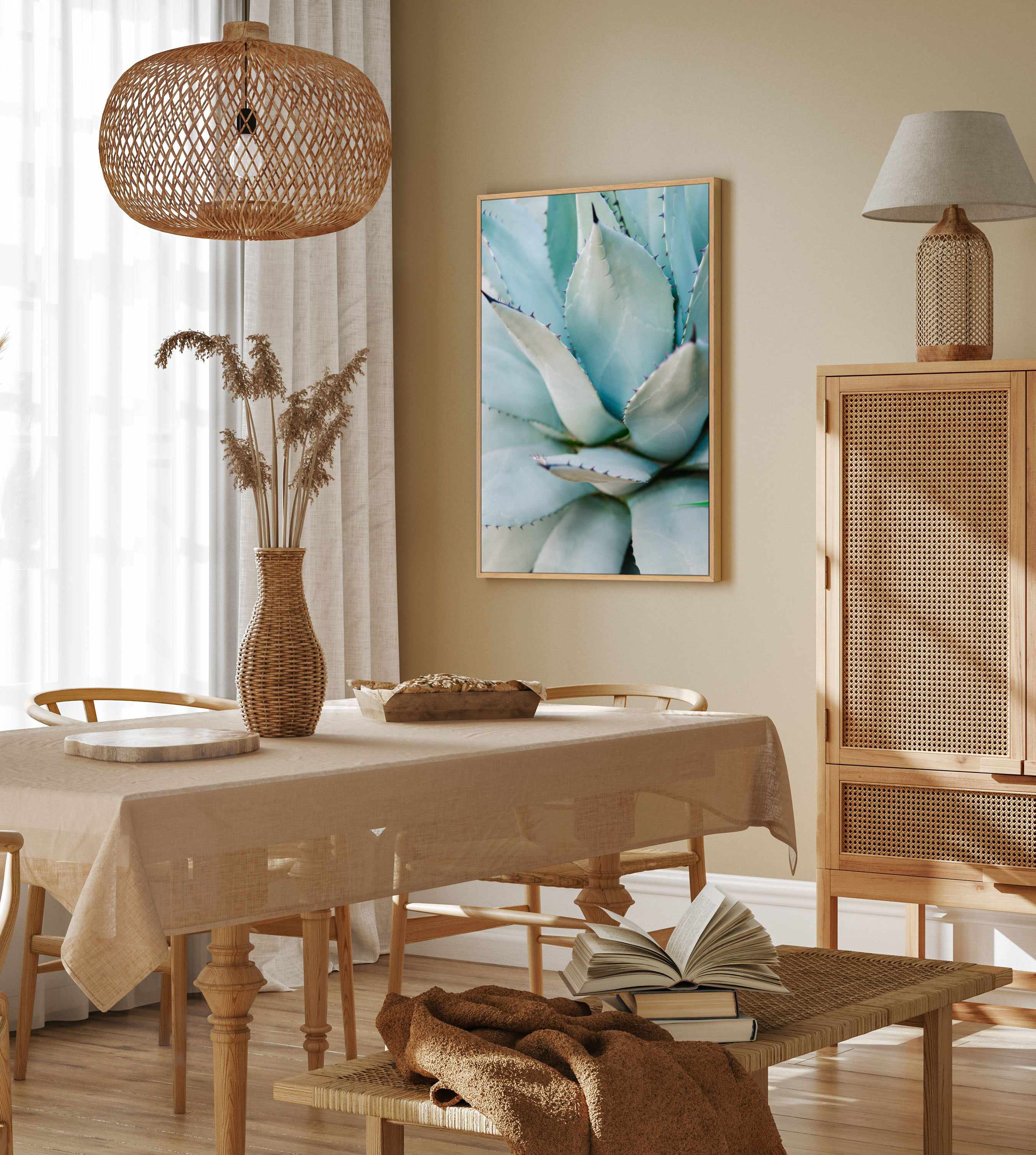 Succulent Green By Raisa Zwart | Framed Canvas Art Print from Olive et Oriel where you can shop wallpaper and artworks online